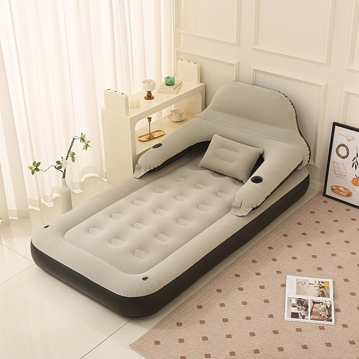 AirLuxe | Opblaasbaar Matras met Pomp en Rugleuning