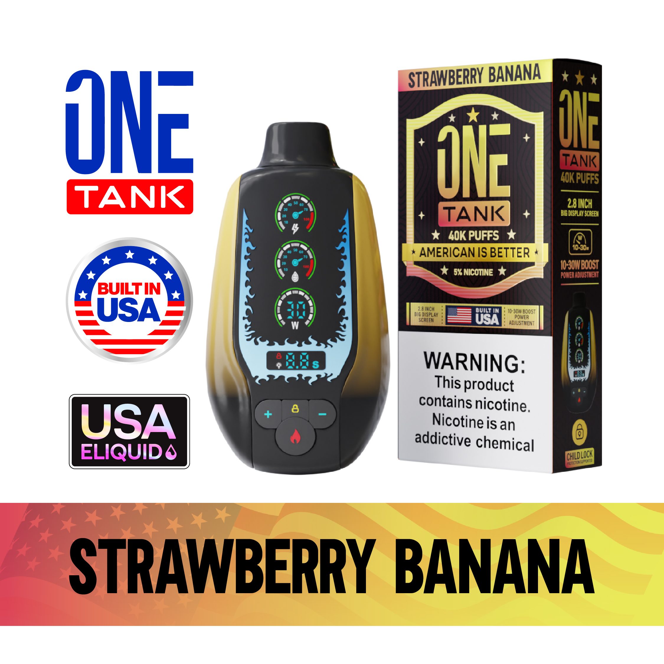 ONE TANK 40K Rechargeable Disposable Vape