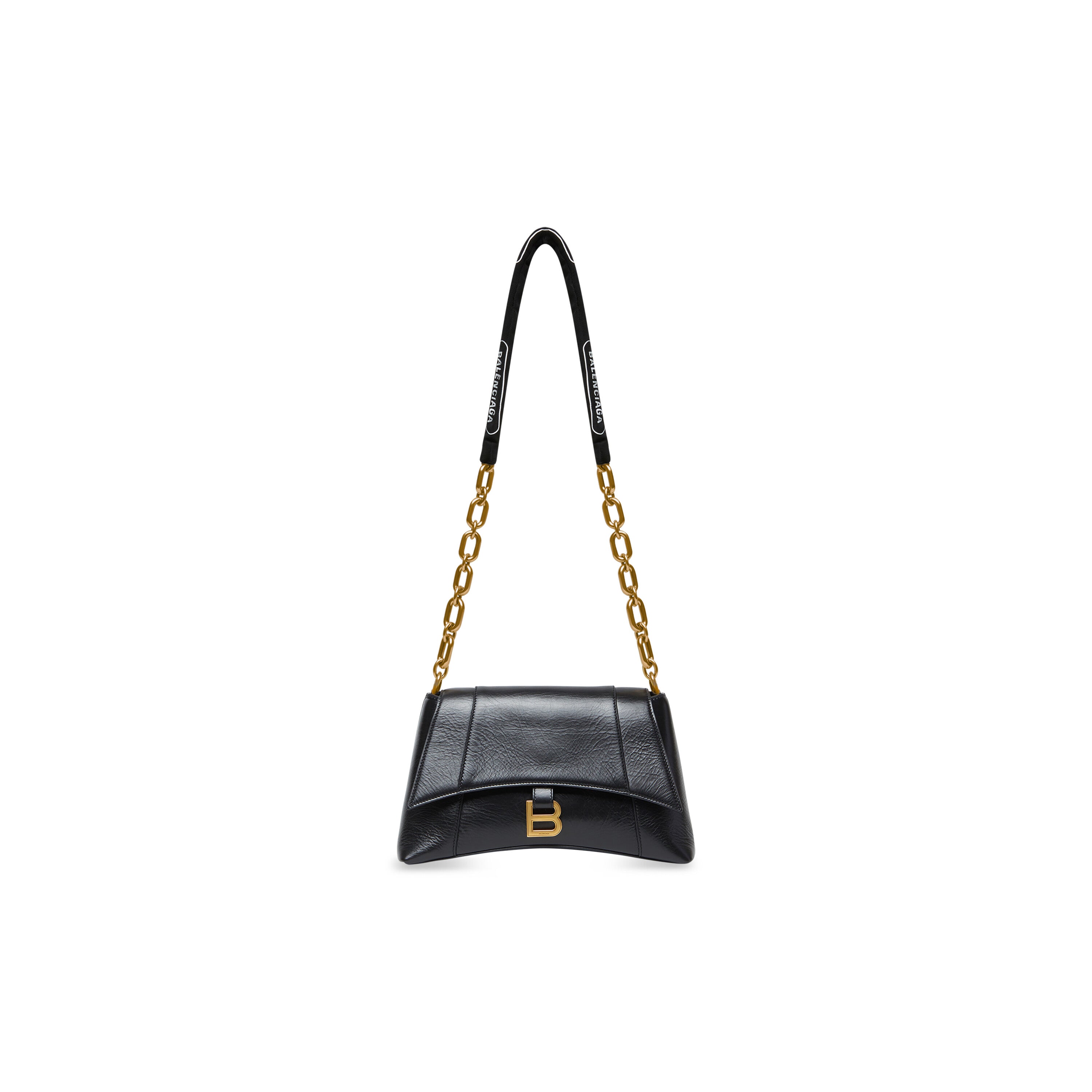 WOMEN'S DOWNTOWN SMALL SHOULDER BAG WITH CHAIN IN BLACK - Replicaclubs