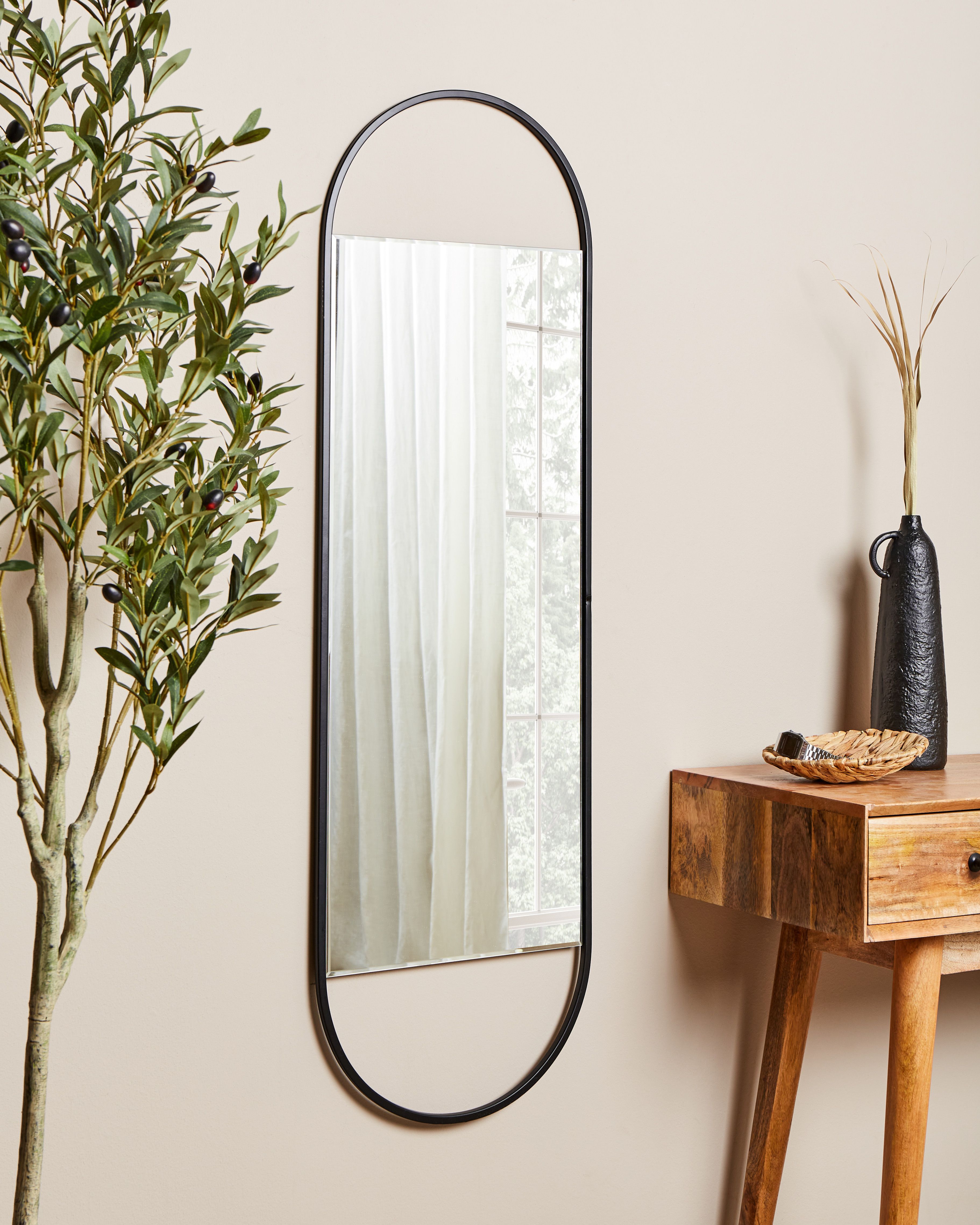 Wall Mirror VALLERY 40 cm 120 cm Metal Black
