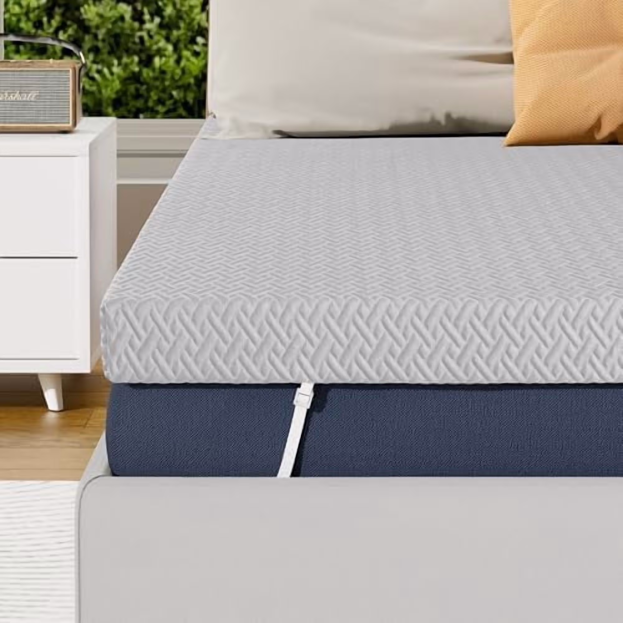 Memory Foam Mattress Topper King Size, 3 Inch Gel Infused Cooling Mattress Pad with Breathable Bamboo Cover, Pressure Relief & Machine Washable Bed Topper 76