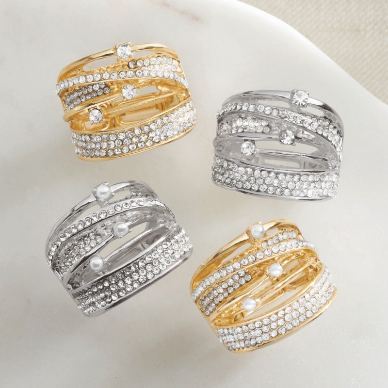 Orbit/Stone Stretch Ring - MIDNIGHT VELVET CATALOG
