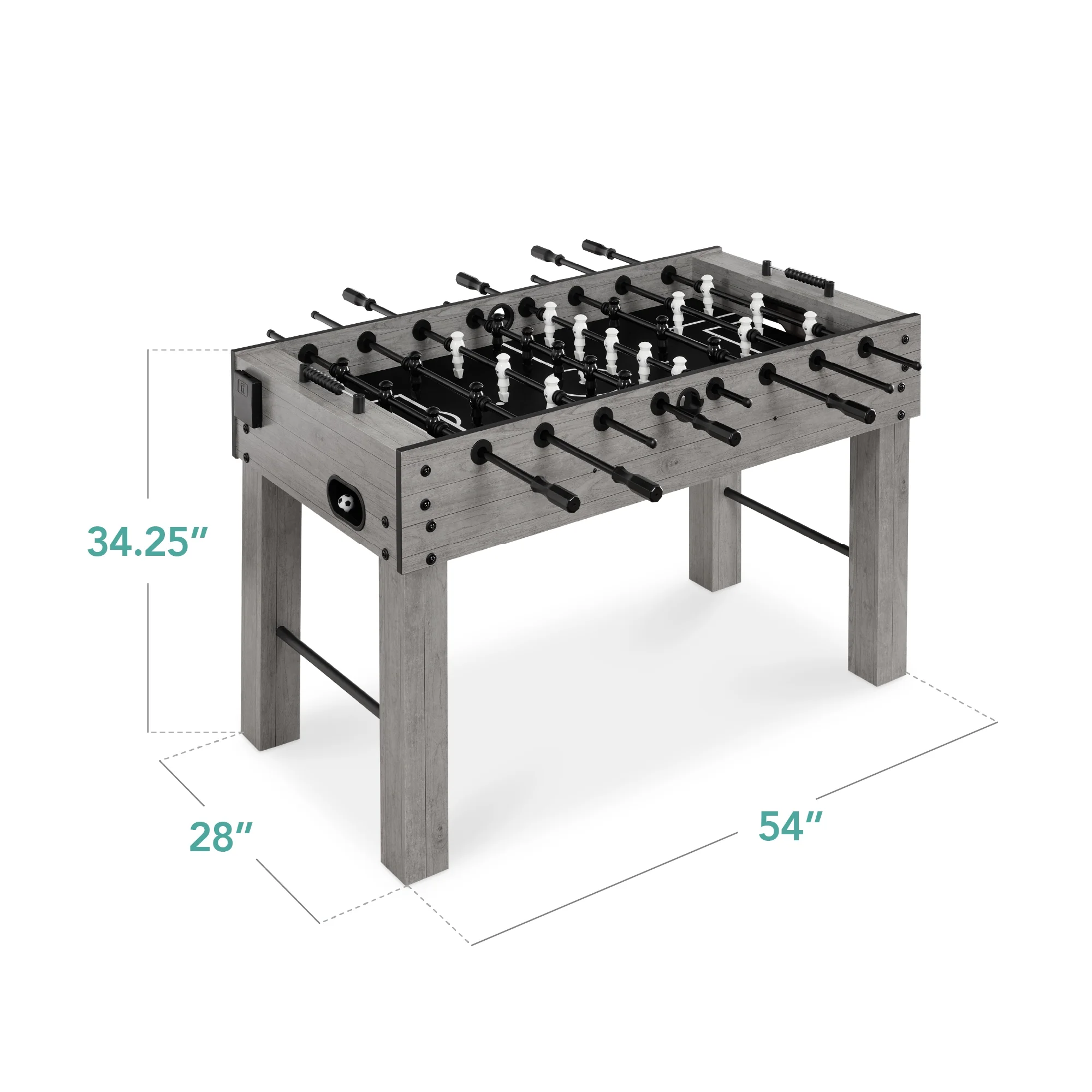 Best Choice Products Large 54in Full-Size Foosball Table for Home, Game Room w/ 2 Balls, 2 Cup Holders - Natural - Image 30