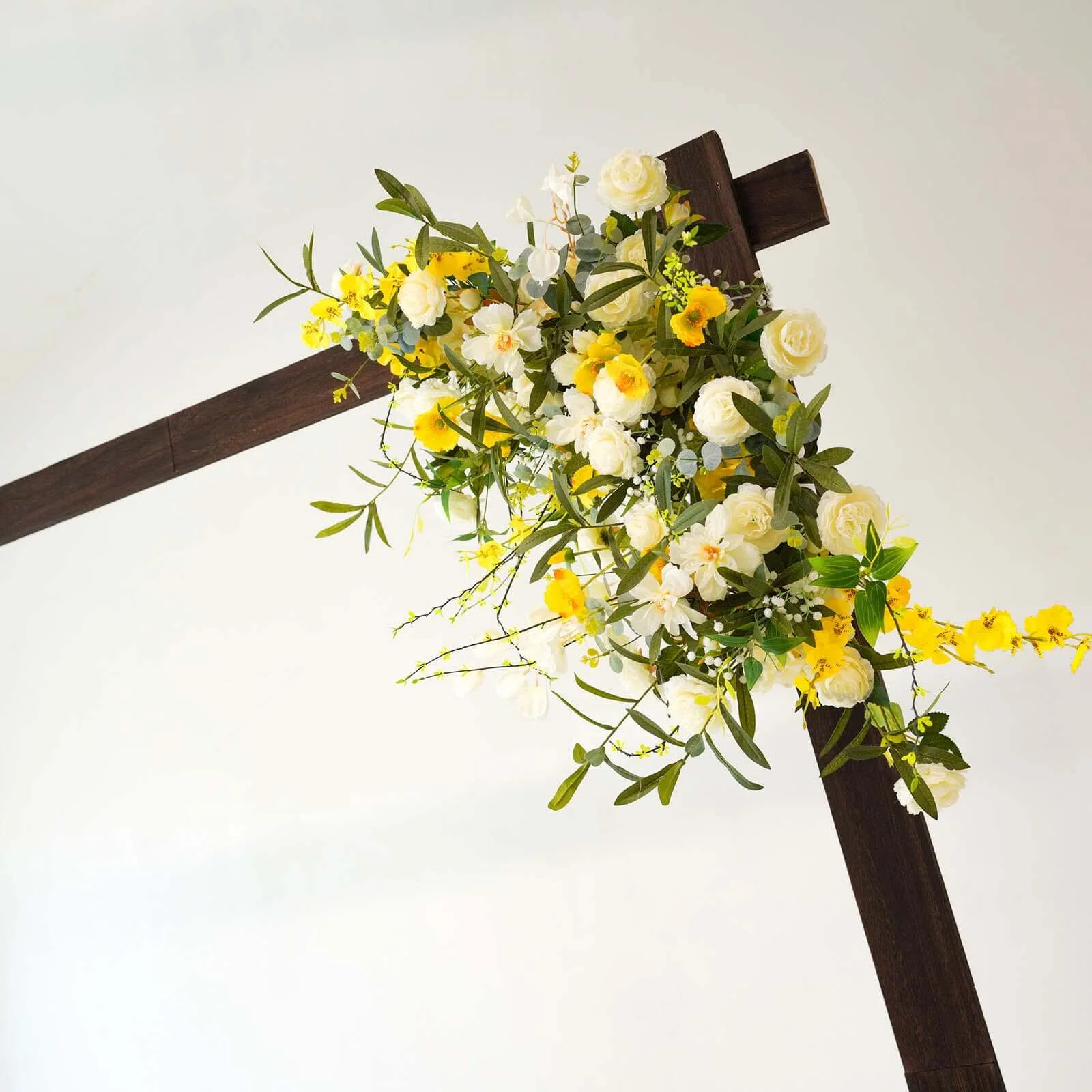 Efavormart 7FT Rustic Square Wedding Arch Wooden Backdrop Stand, Wedding Ceremony Arch - Brown - Image 14