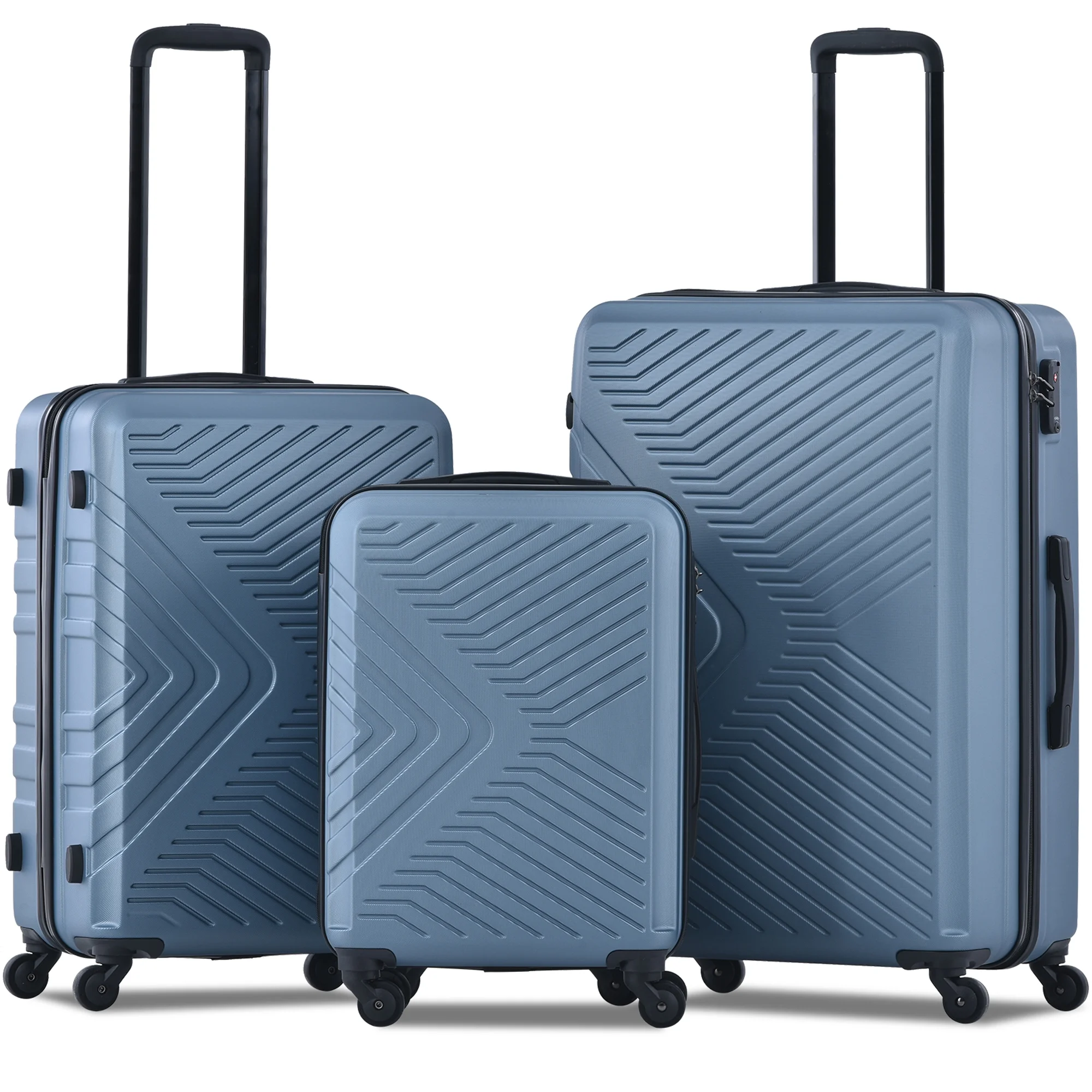 3 Piece Blue Luggage Travel Set, 20