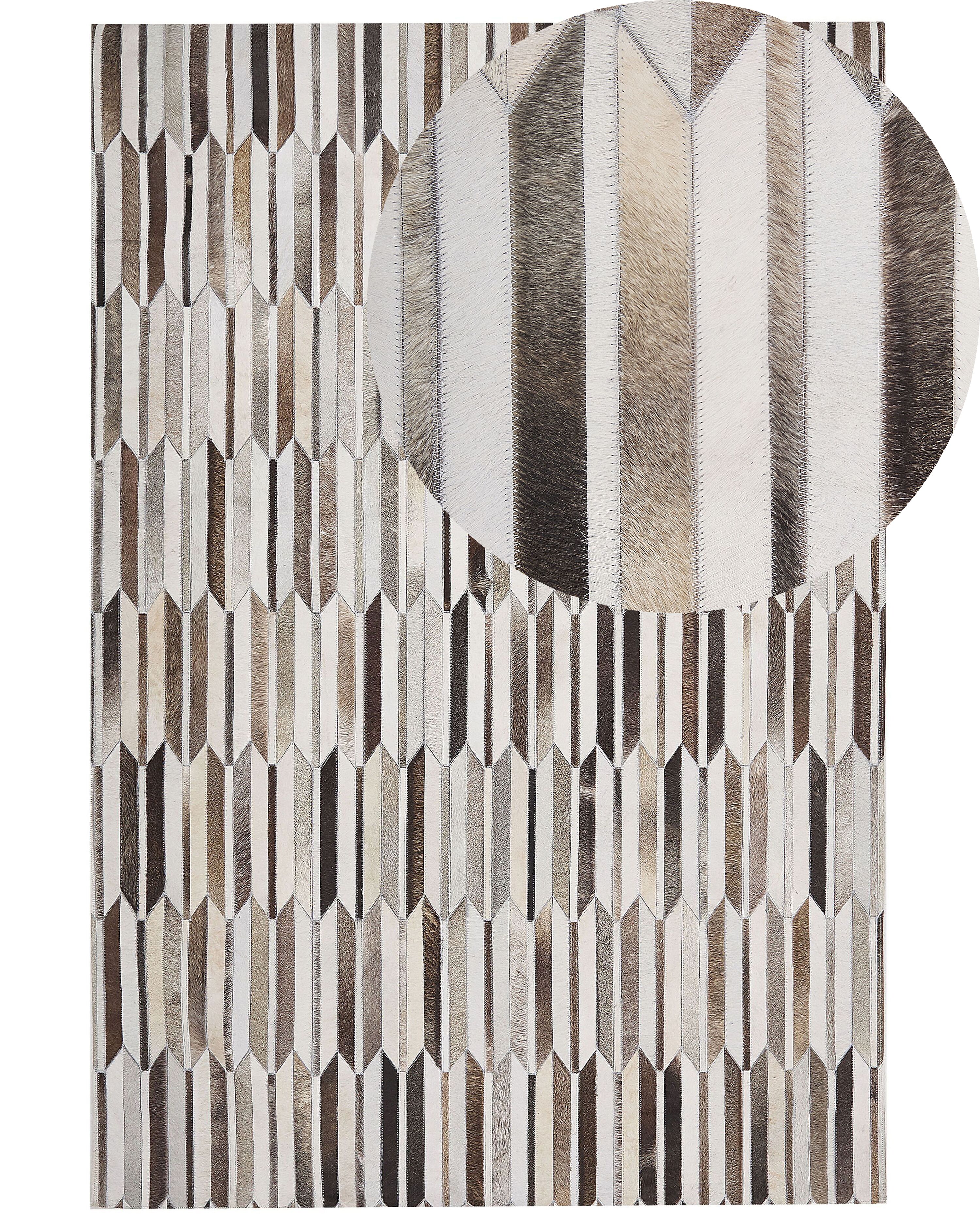 Rug KULALAR Beige 160 x 230 cm Leather