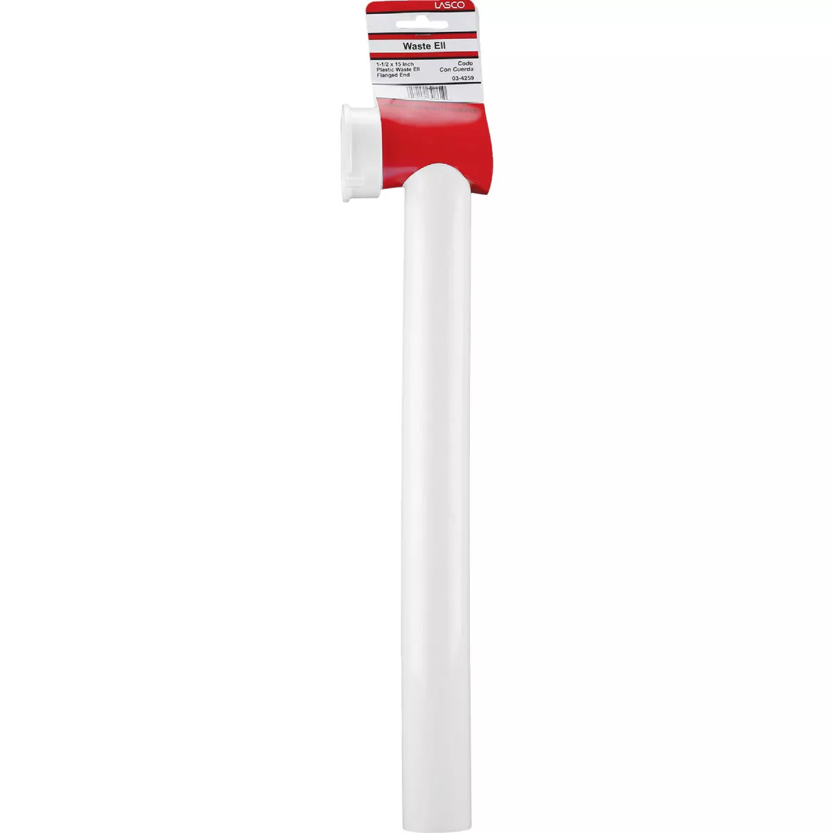 Lasco 1-1/2 In. OD x 15 In. White Plastic Waste Arm