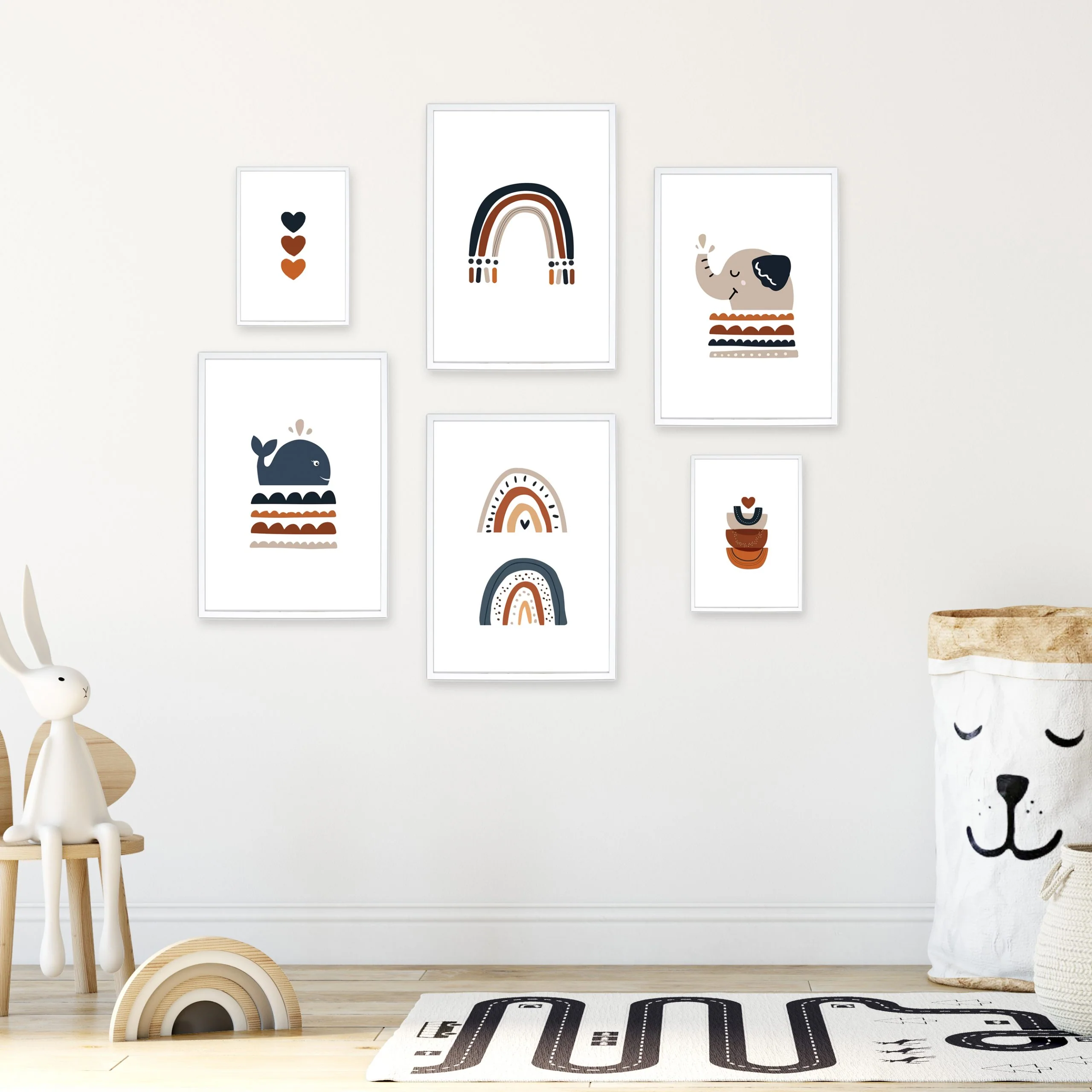 Bowzoom Poster Tiere Regenbogen