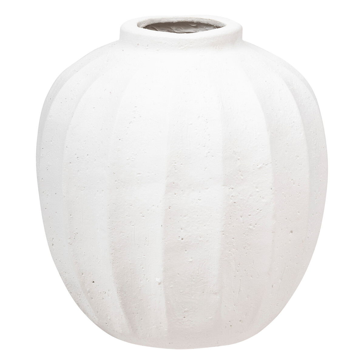 Round vase "Amia" Ceramic, White, H.28 cm