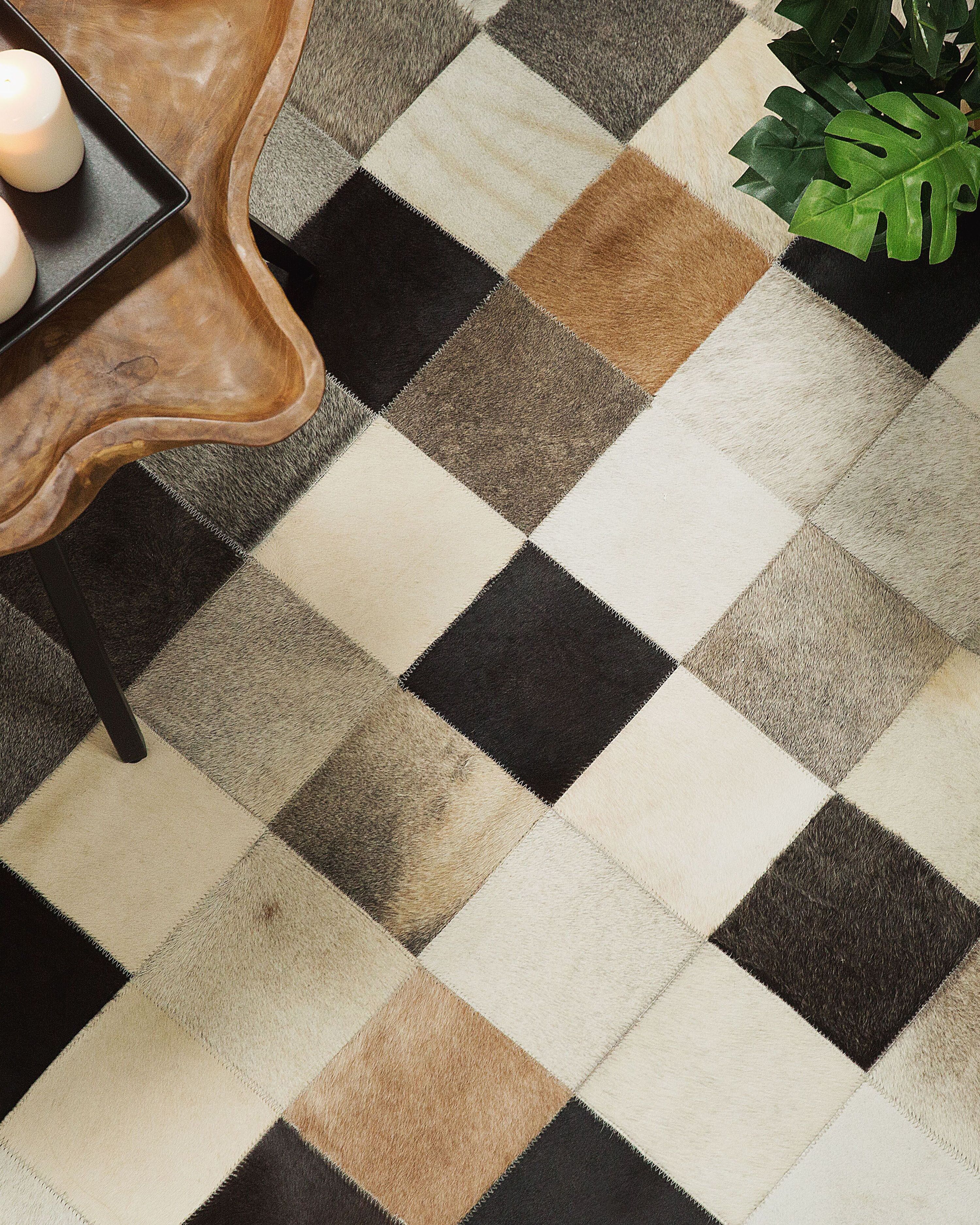 Rug SOKE Brown 200 x 300 cm Leather