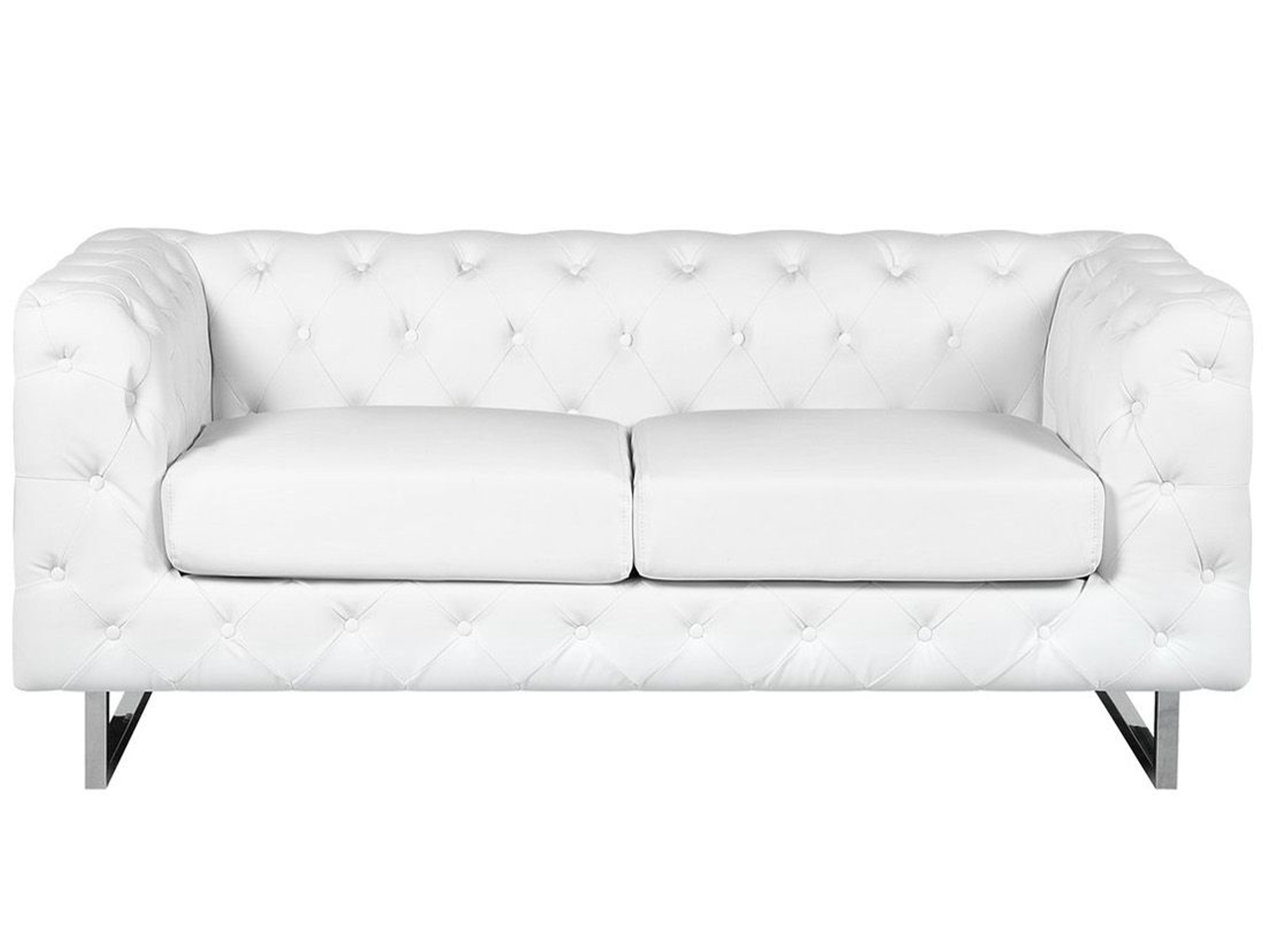Sofa 2 Seater VISSLAND Faux Leather White