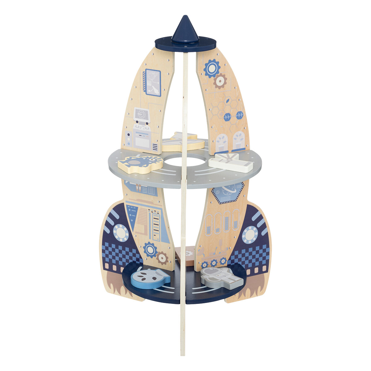 Kids' "Espace" rocket game Blue, H.60 cm