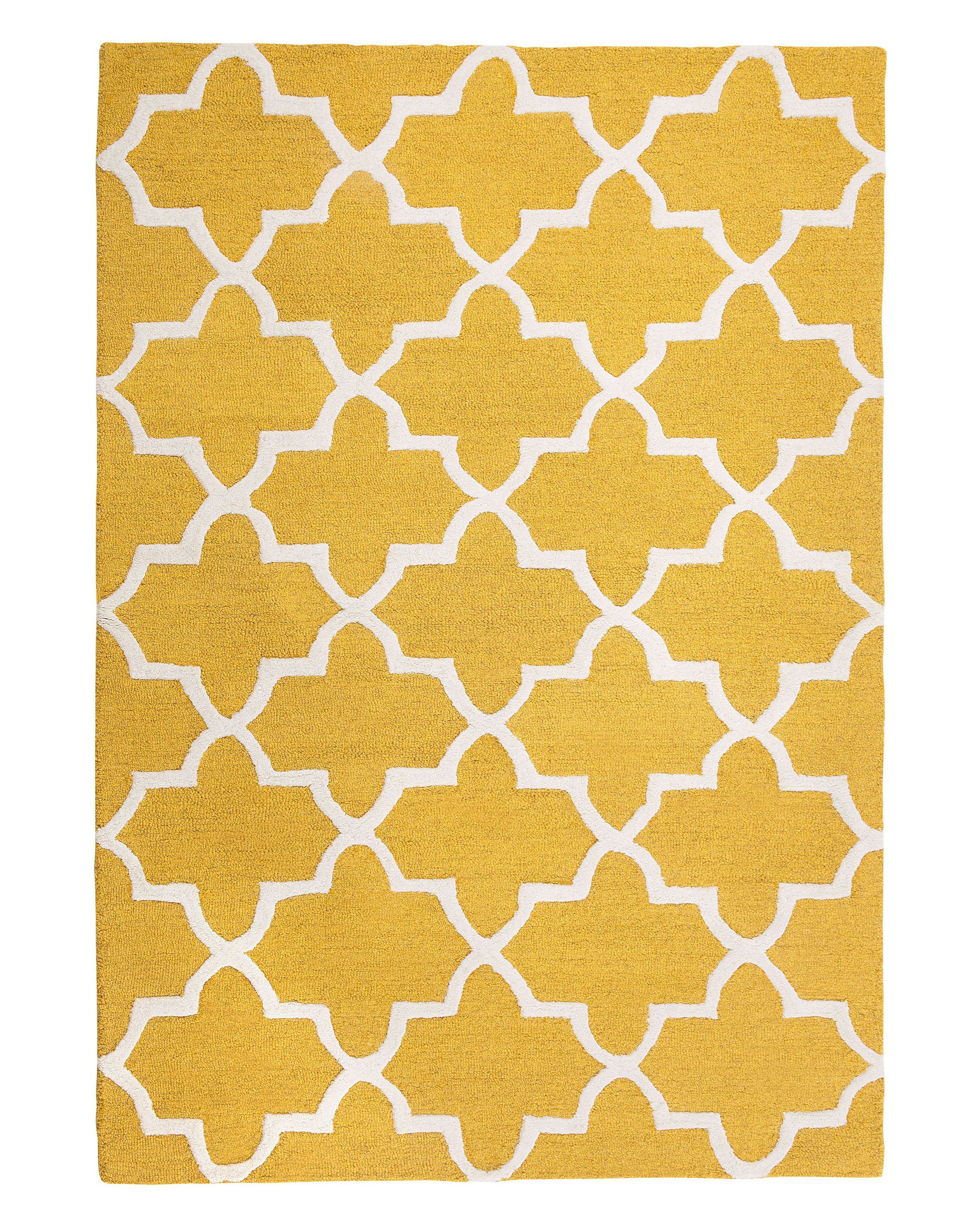 Rug SILVAN Yellow 140 x 200 cm Wool