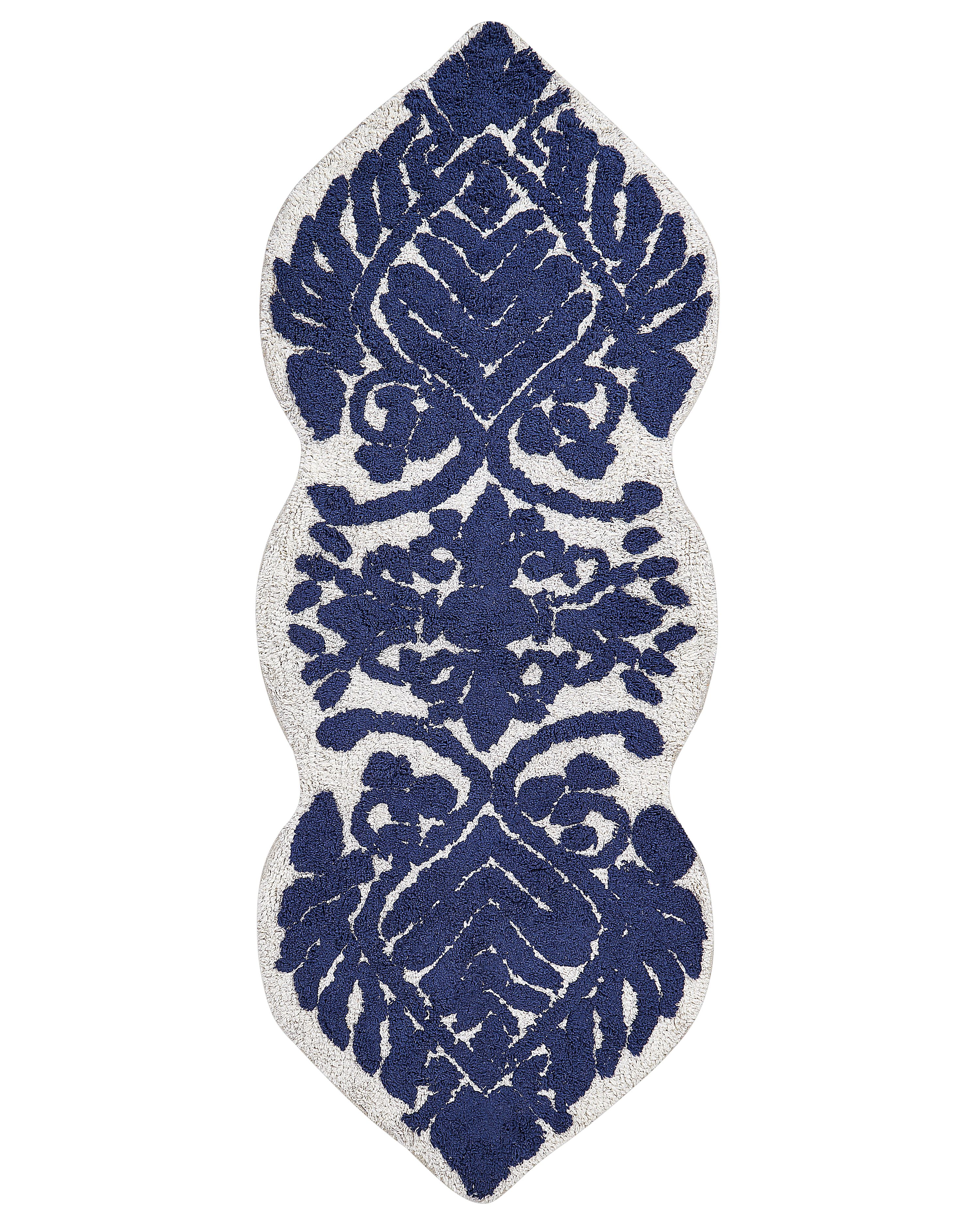 Bath Mat CANBAR Navy Blue 150 x 60 cm Cotton