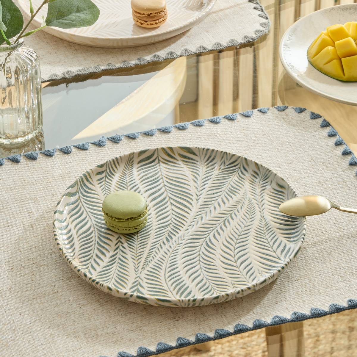 Dessert plate "Gina" stoneware (ceramic), D.22.3 cm