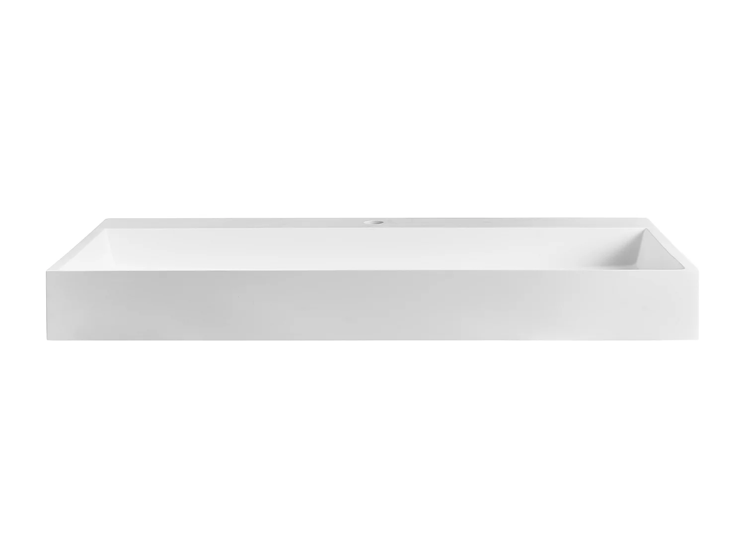 Vasque suspendue QUENKO 100 x 46 cm Moulage minéral Blanc