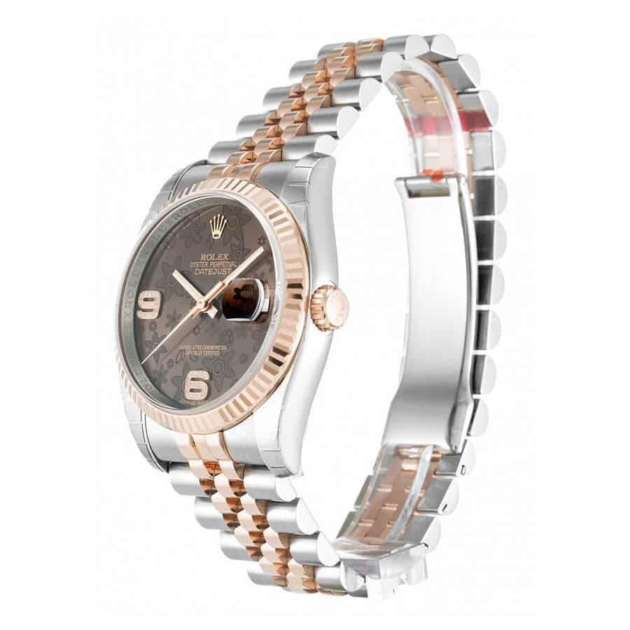 Rolex Datejust 116231-0105 Chocolate Floral Dial Replica - Elite Watch Atelier