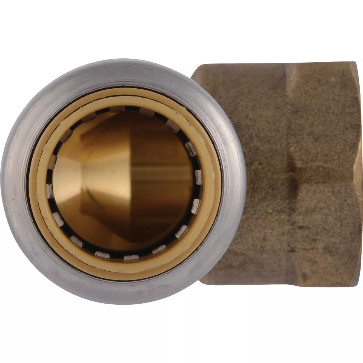 SharkBite 1/2 In. x 1/2 In. Push-to-Connect Brass Elbow (1/4 Bend)