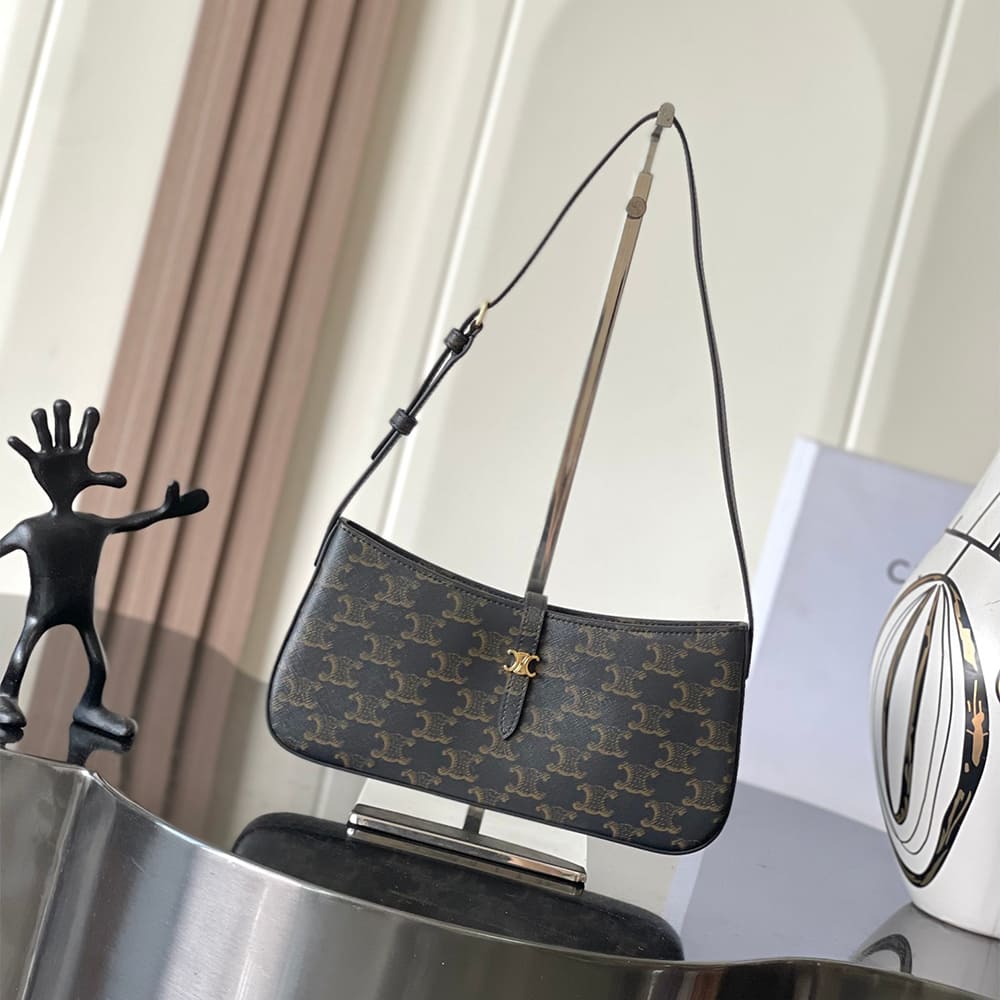 Celine TINA SHOULDER BAG IN Triomphe canvas1:1High-quality replica