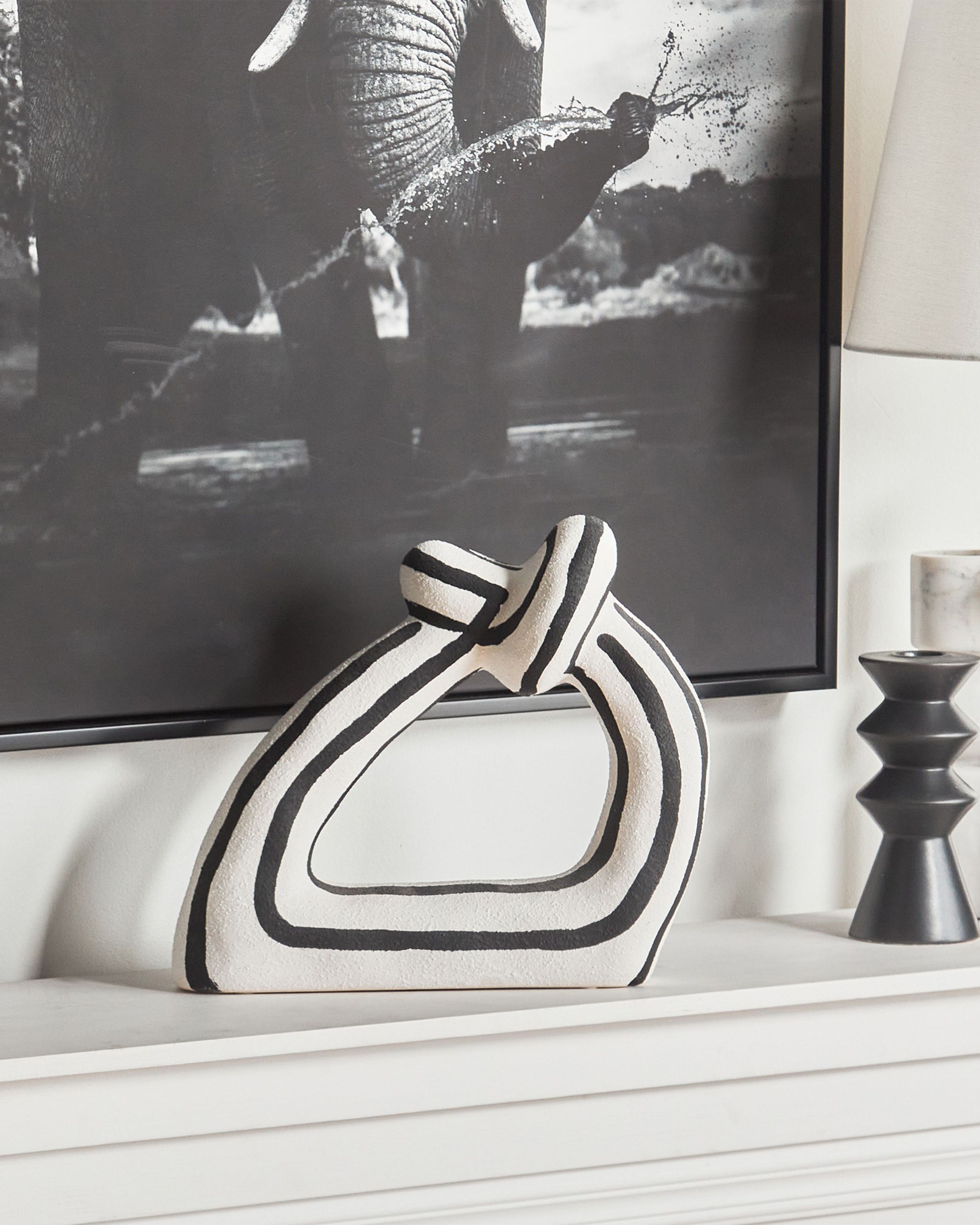 Figurine ZANDER Stoneware Black/ White