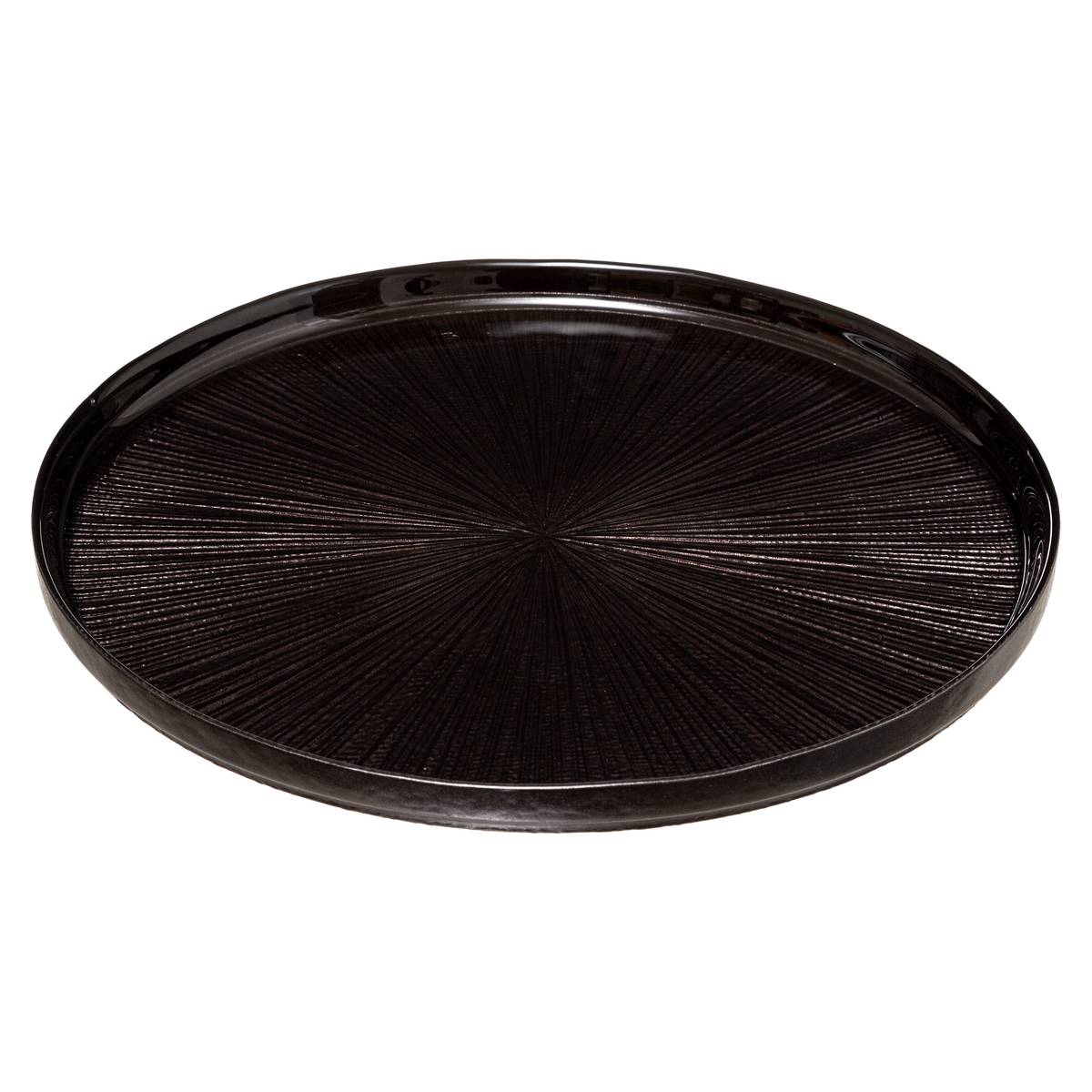 Flat plate "Astra" D.28 cm, Black