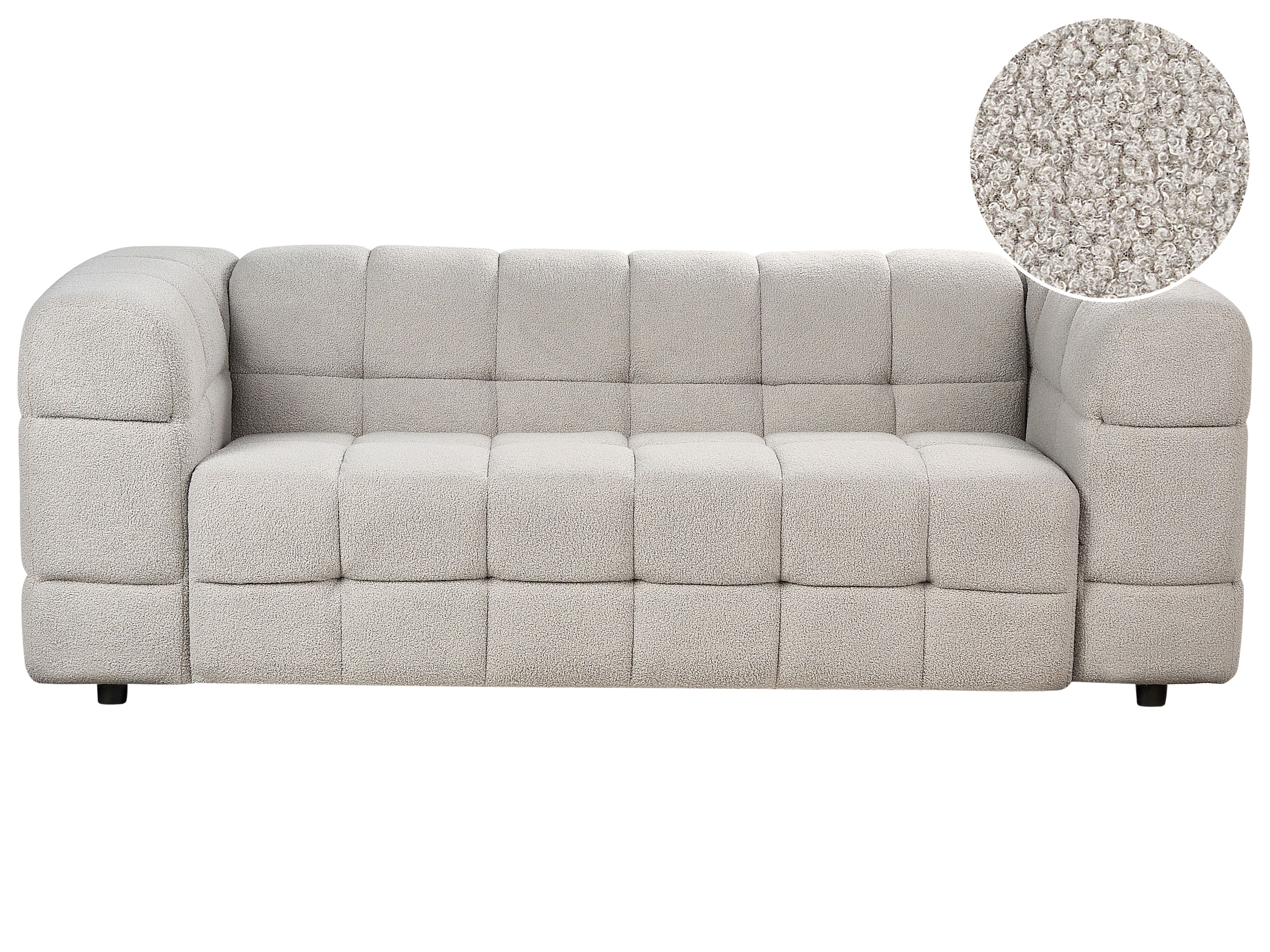 Sofa 3 Seater MULLOLA Boucle Grey