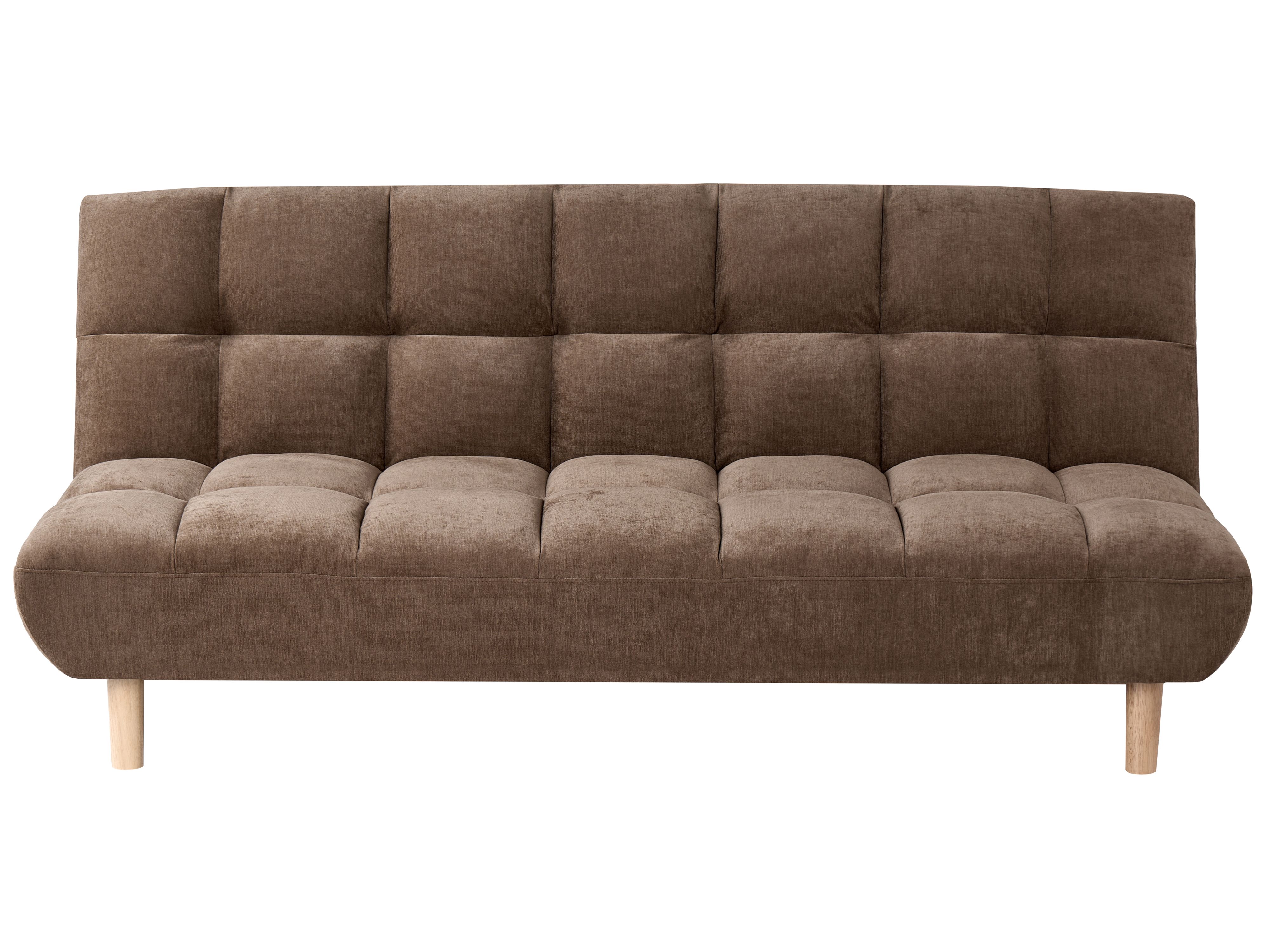 Sofa Bed 2 Seater RISOR Fabric Brown