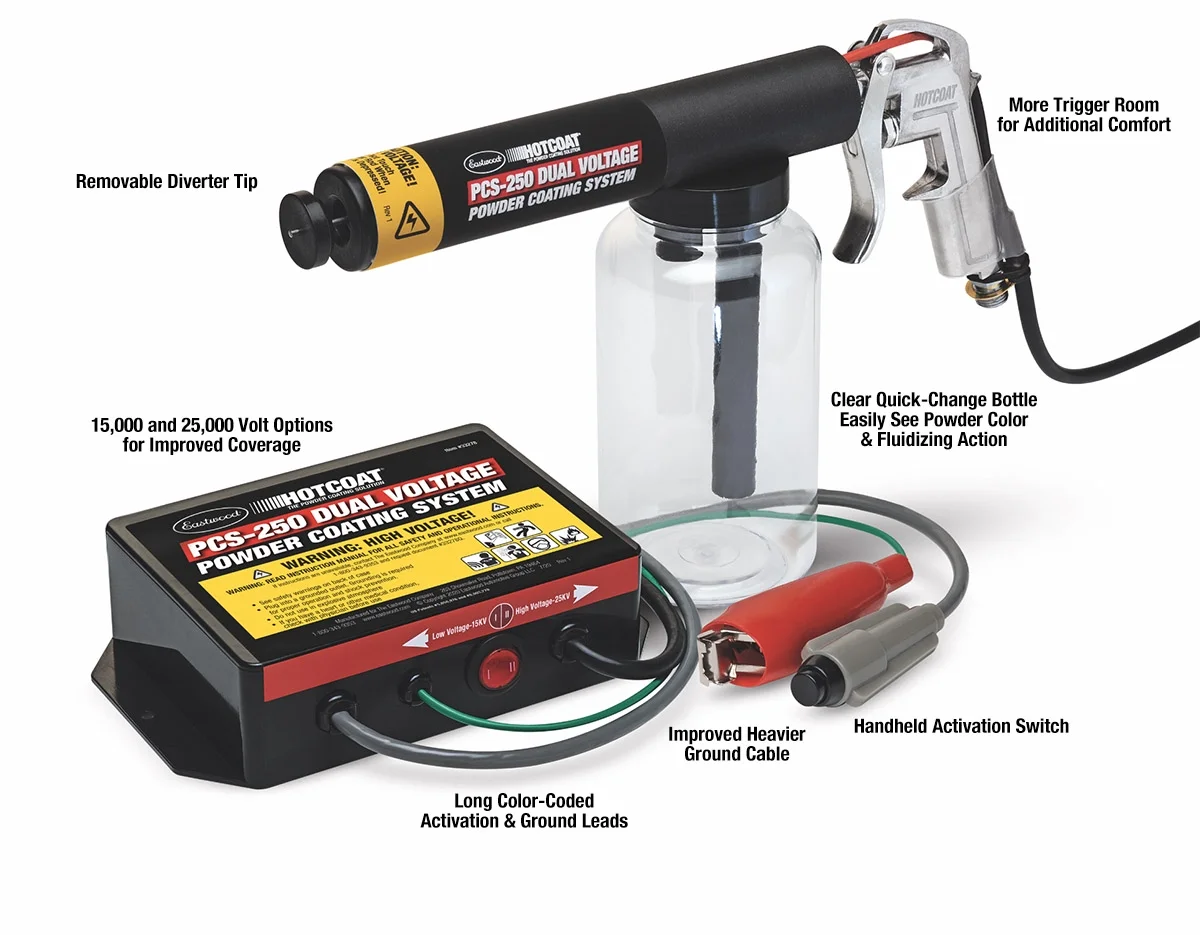 Eastwood PCS-250 Dual Voltage Powder Coating Gun - Image 2