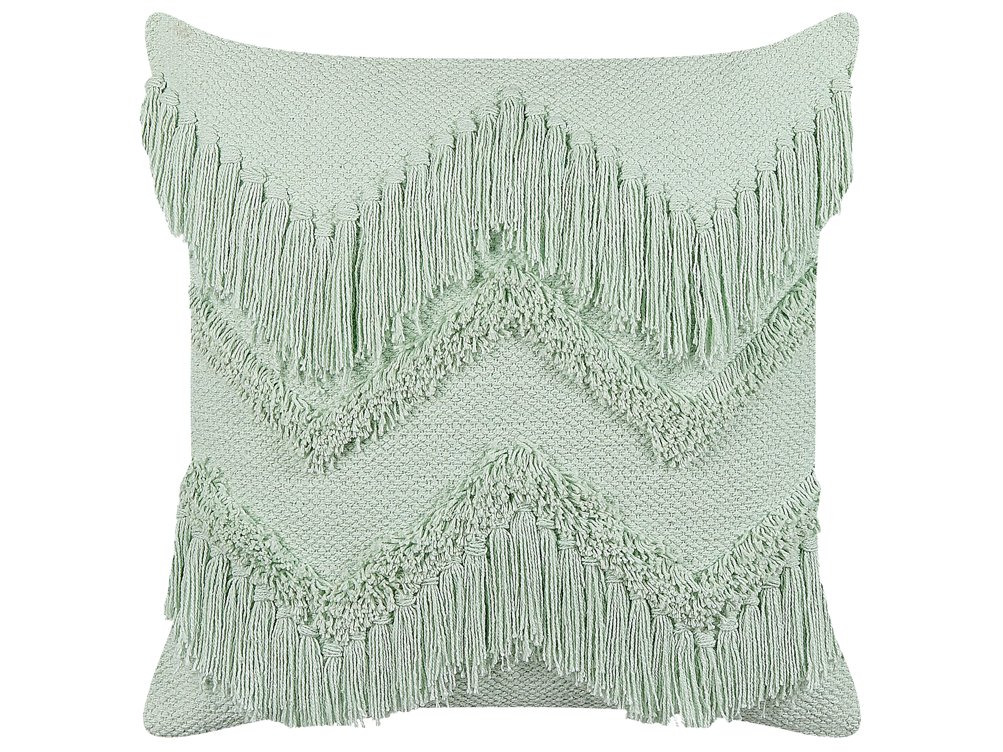 Throw Cushion BACOPA Cotton 45 x 45 cm Green Chevron Pattern
