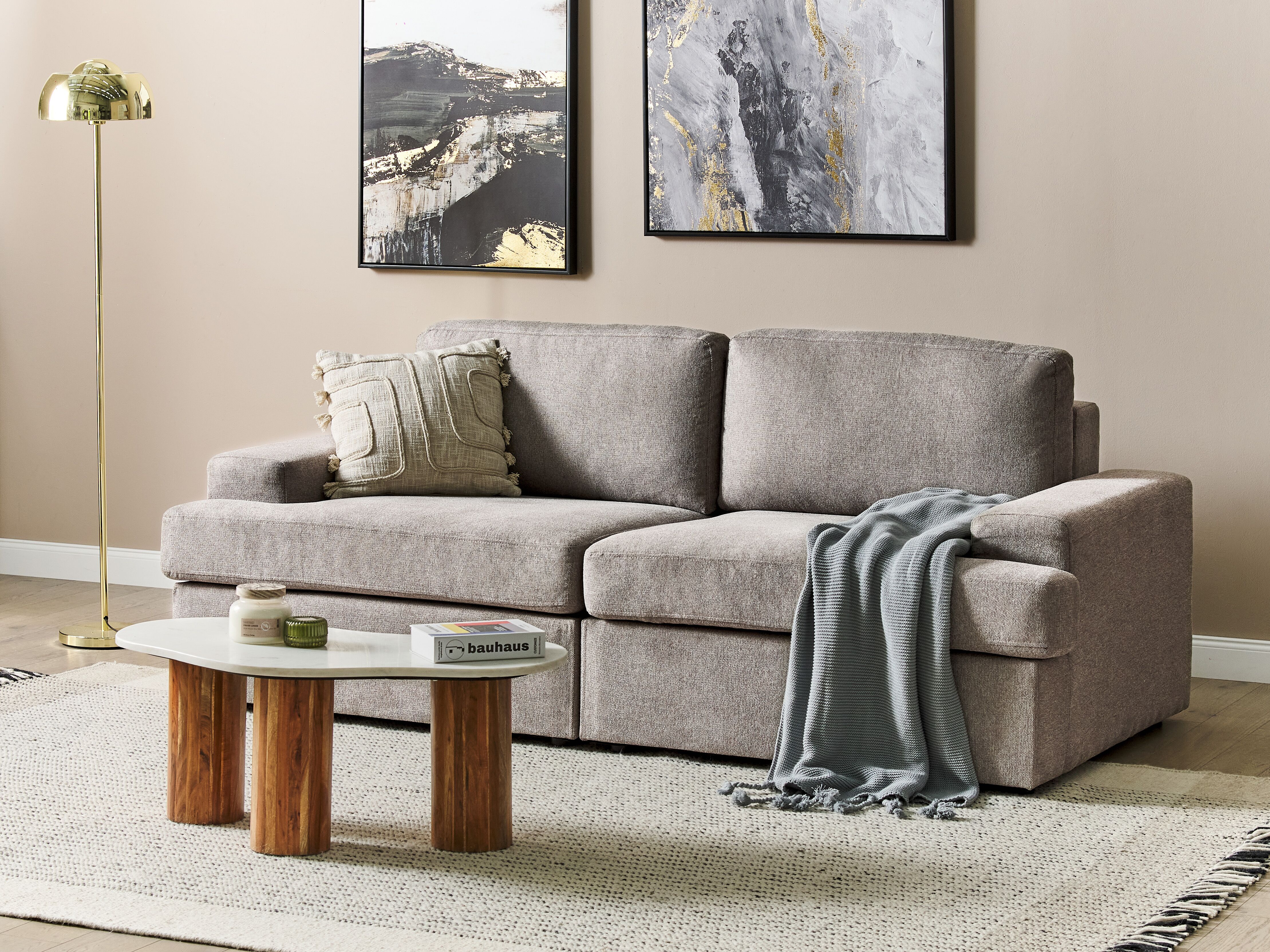Sofa 3 Seater ALLA Fabric Taupe