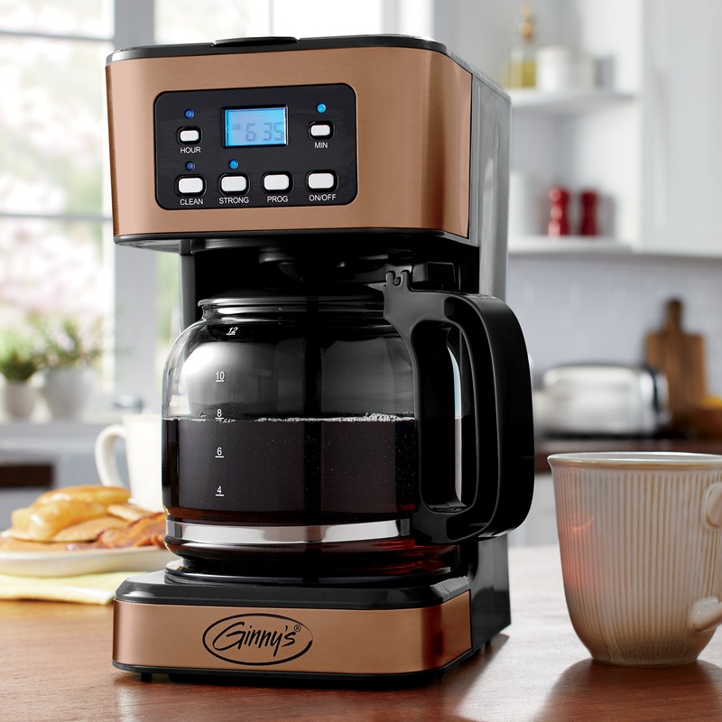 Ginny's 12-Cup Programmable Coffee Maker with Adjustable Brew Strength - MIDNIGHT VELVET CATALOG
