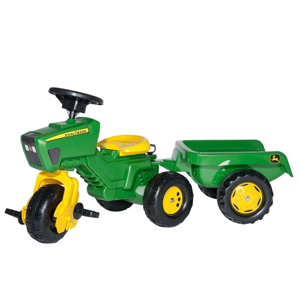John Deere 052769 3 Wheel Tractor with Trailer - Image 3