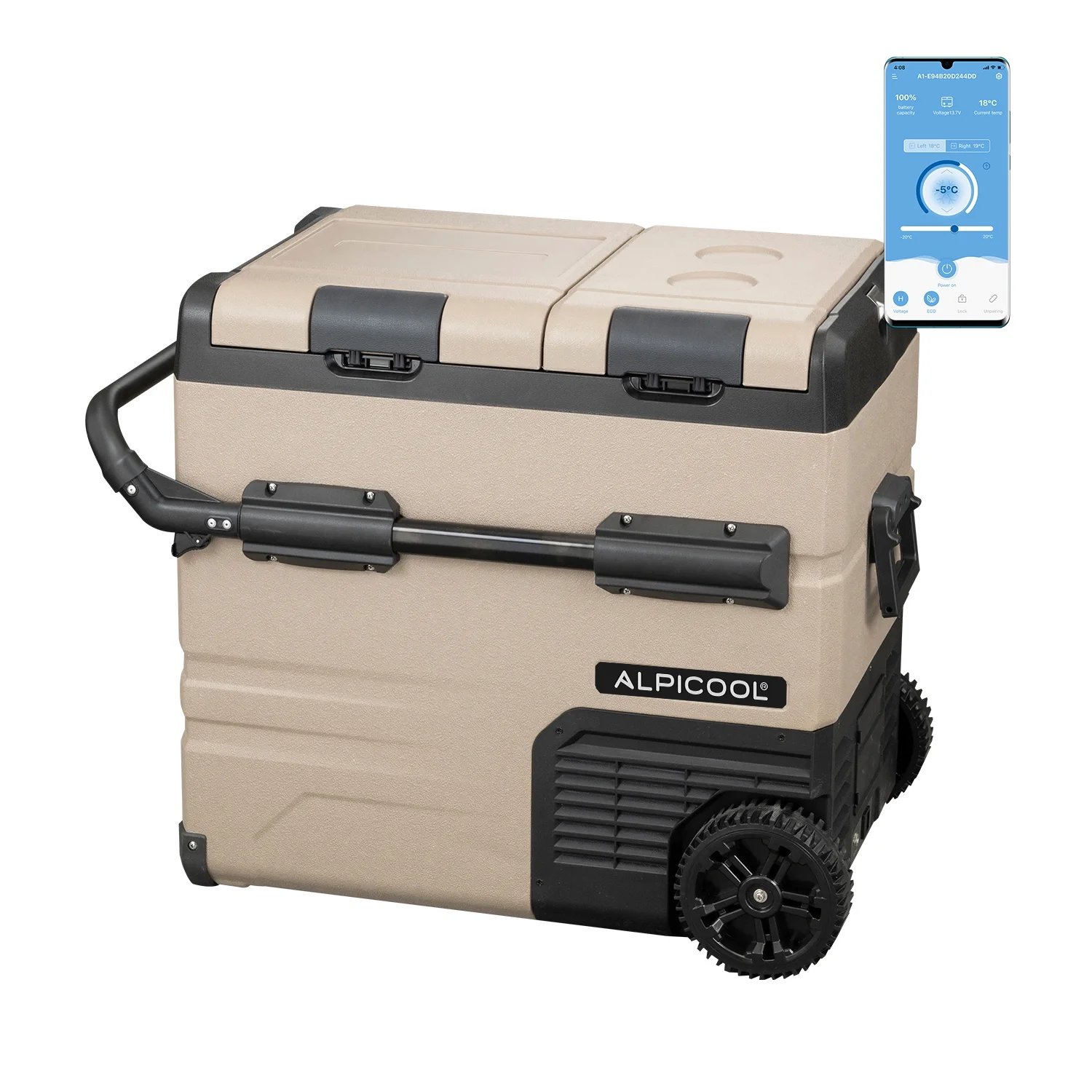 Alpicool TA35 Portable Refrigerator 37 Quart(35 Liter) Dual Temperature Control Fridge Mini Freezer for Travel,Camping,Fishing, Outdoor -12/24V DC - Image 14