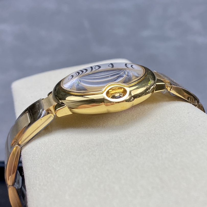 Fake Cartier Watch Ballon Bleu de Cartier Yellow Gold 36mm Silver Dial WGBB0046 mechanical movement(1:1 replica) - Top club