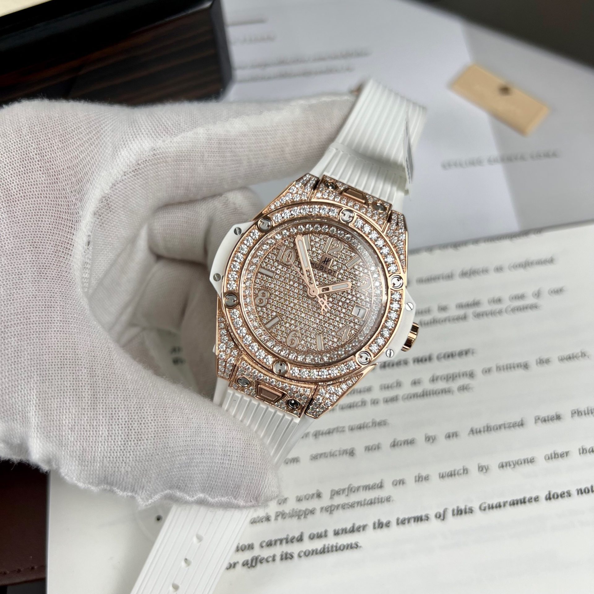 Hublot Replica Watch Big Bang One Click Custom Full Moissanite Diamonds 39mm - Top club