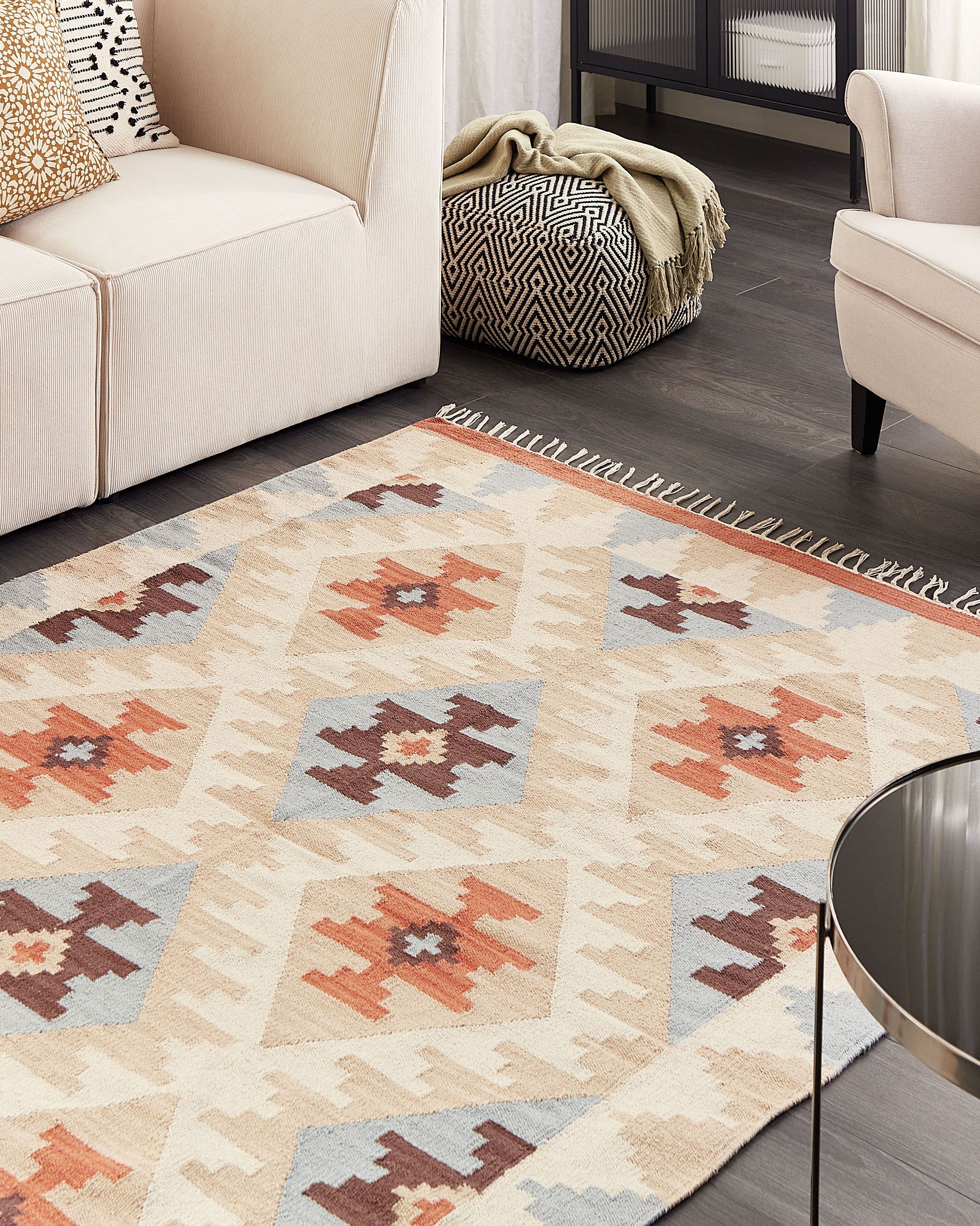 Rug DILIJAN Multicolour 160 x 230 cm Cotton Kilim