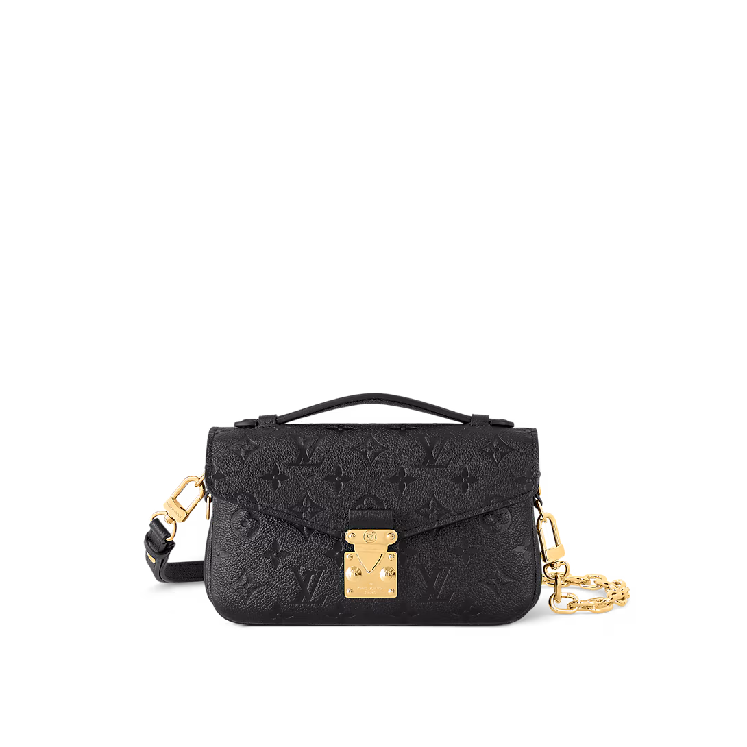 Louis Vuitton Pochette Métis East West | Black Monogram Empreinte Leather Crossbody Bag - COZYMIZE