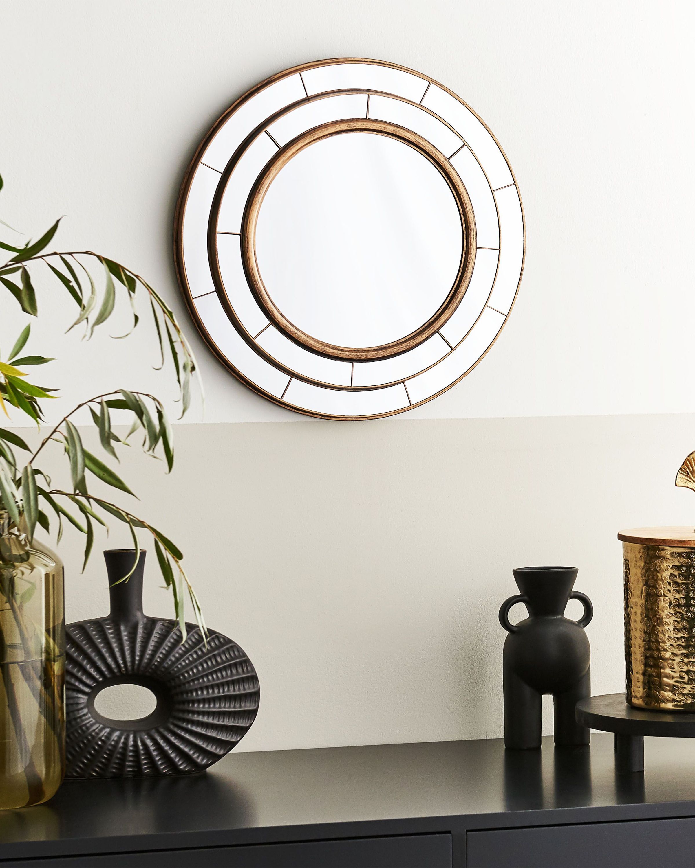 Wall Mirror BELCHITE 40 cm 40 cm Gold