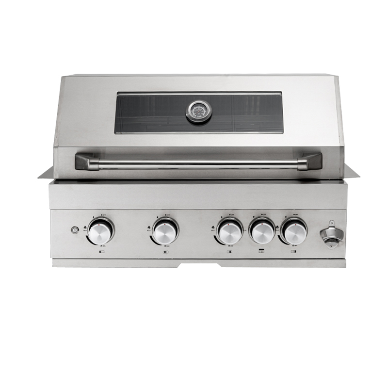 Modern Stainless Steel Outdoor Gas BBQ Grill Built-in Villa Kitchen Style