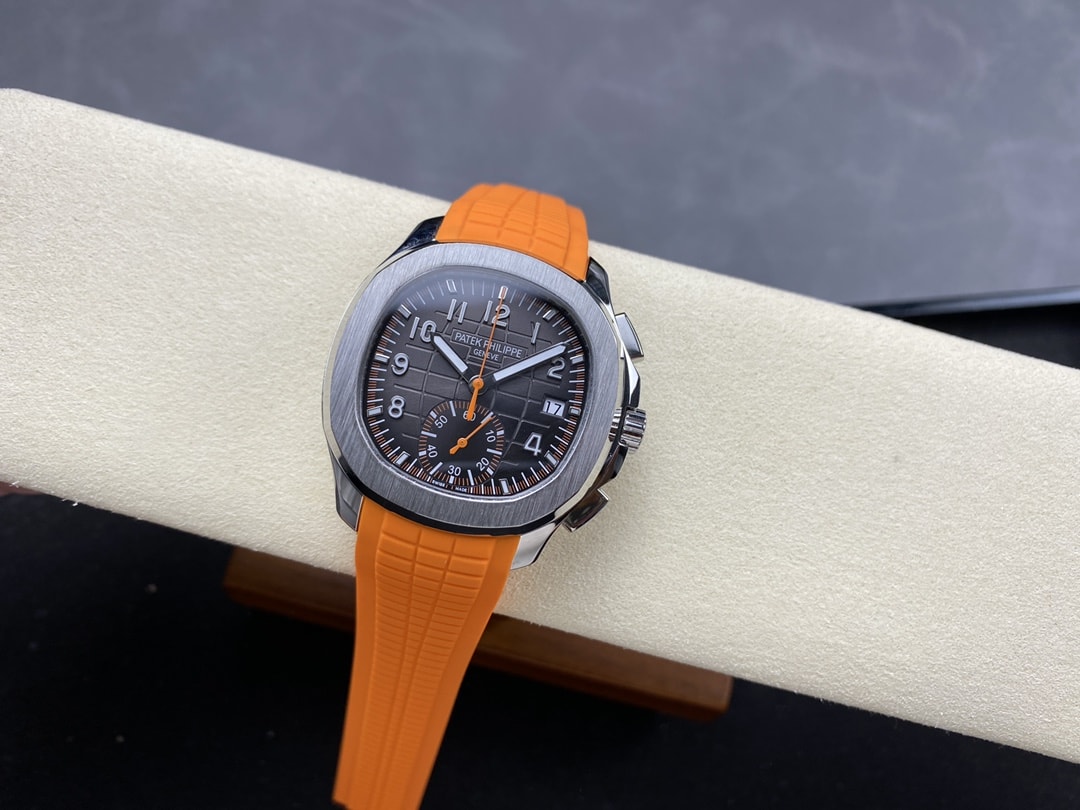 Fake Patek Philippe Replica Watch Aquanaut Chronograph Stainless Steel Black Dial 5968A-001 GRF(1:1 replica) - Top club