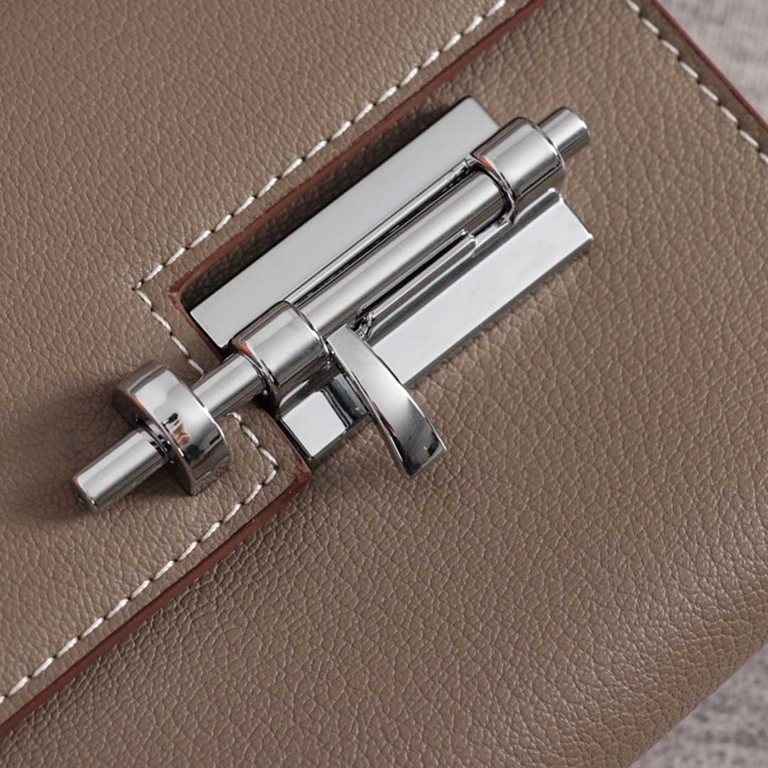 Replica Hermes Verrou Chaine Mini Bag Beige/Black/Brown1:1High-quality replica