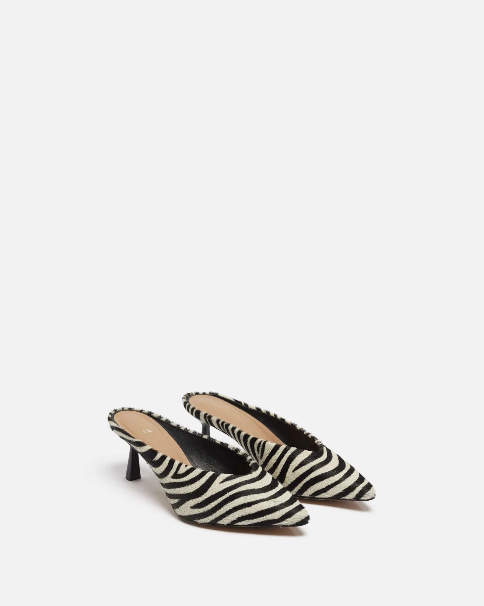 MULES KENDRA/PONY - En cuir zèbre à talons