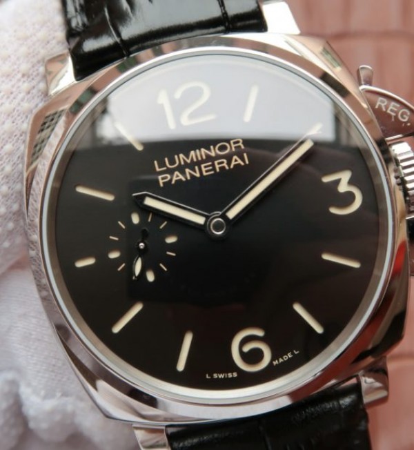 Replica Panerai Luminor Due 3 Days PAM676 Black Leather Strap P.1000 - Top club