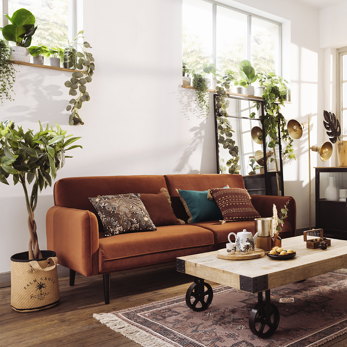 Set of 3 baskets"Bota" Beige, D.24/28/33 cm