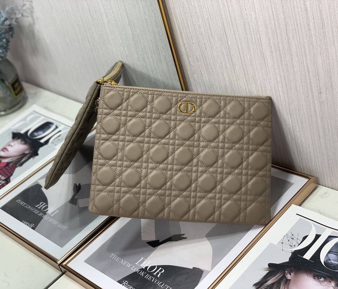 Lagre Dior Caro Daily Pouch Pink/Black/Blue/Brown For Women‎ 12in/30cm CD S5086UWHC_M81P1:1High-quality replica