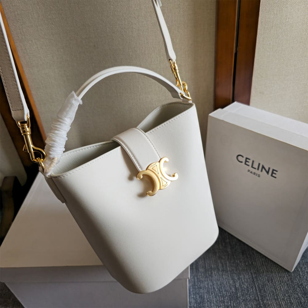 CELINE SMALL BUCKET LOUISE IN SMOOTH CALFSKIN(HIGH-END GRADE)1:1High-quality replica