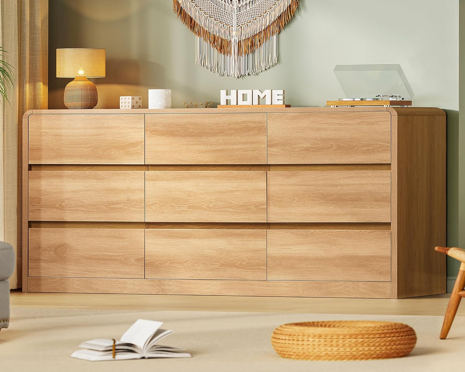 TEENFON 9 Drawer Dresser for Bedroom, 63