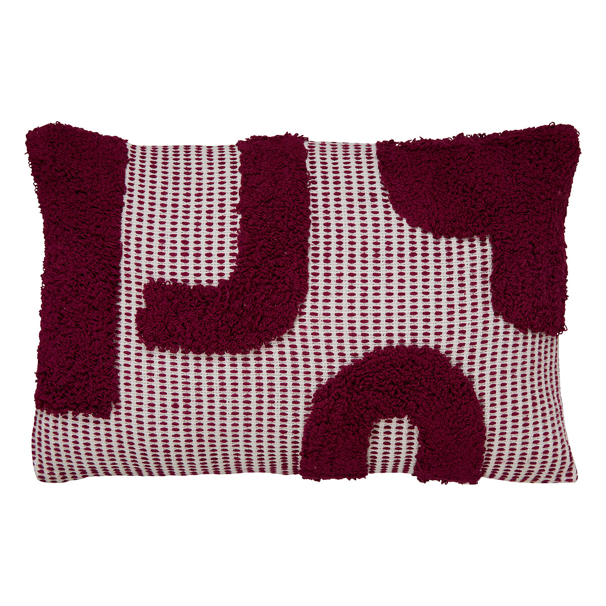 Cushion "Poppy" Tufted Cotton, Violet, 58x38 cm