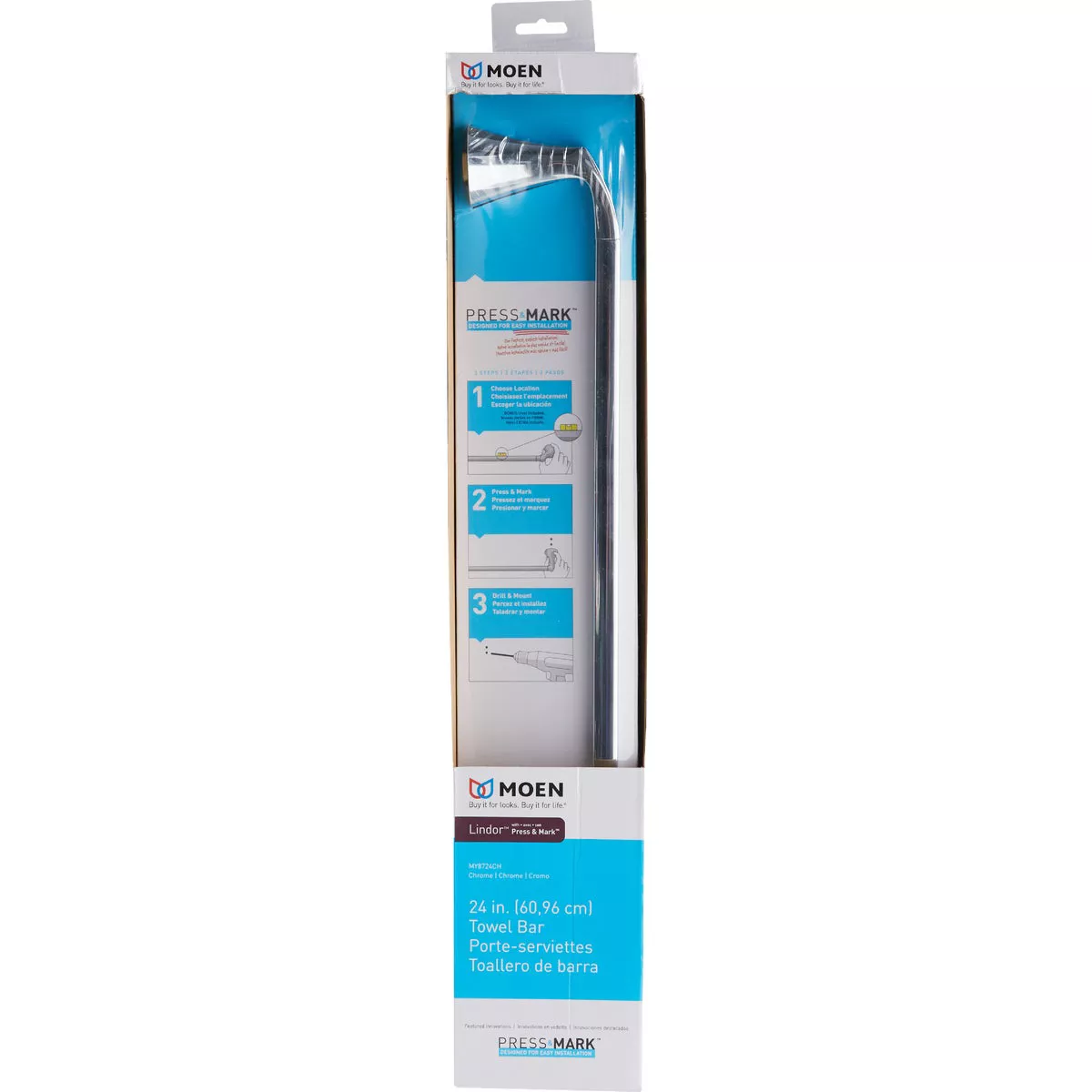 Moen Lindor 24 In. Towel Bar, Chrome