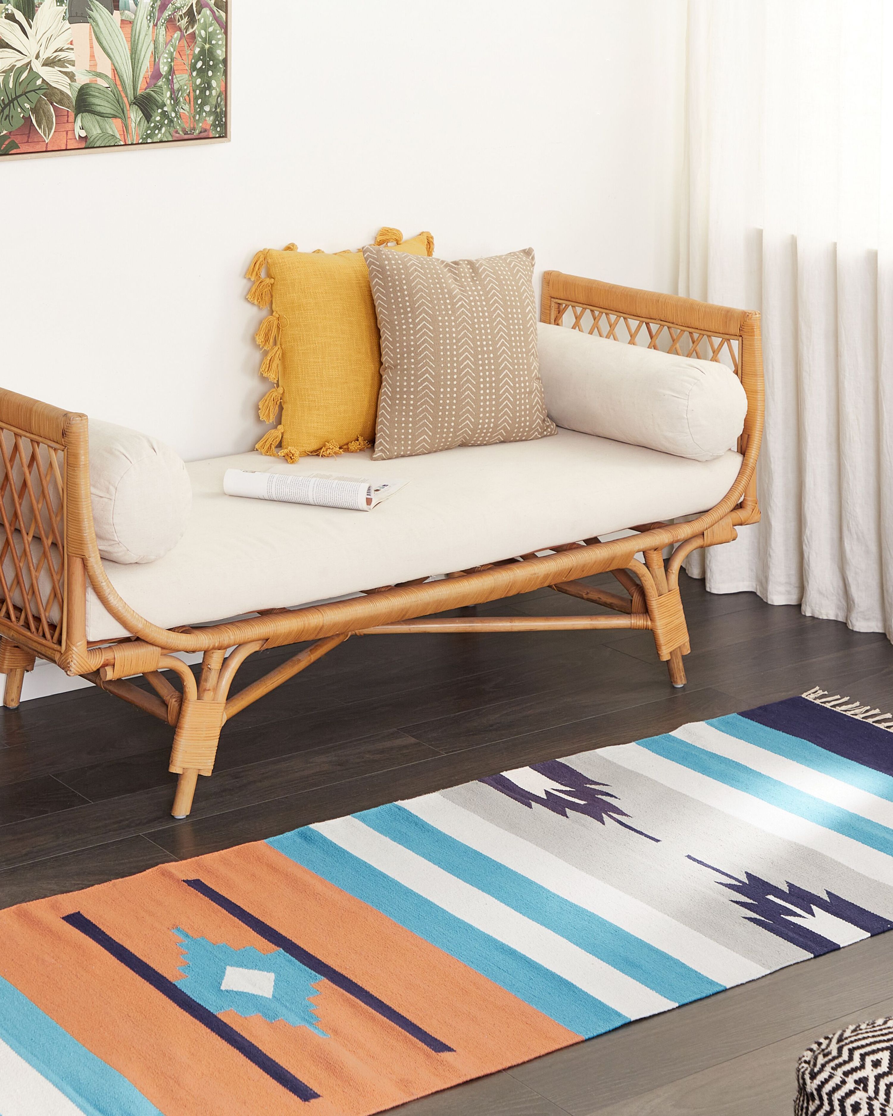Rug NORATUS Multicolour 80 x 300 cm Cotton Kilim